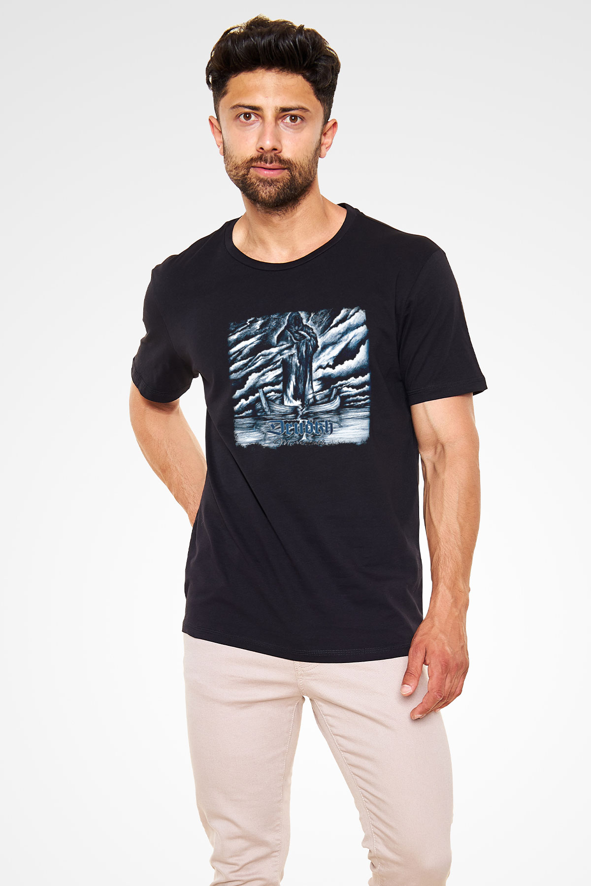 Drudkh Baskılı Unisex Siyah Tişört
