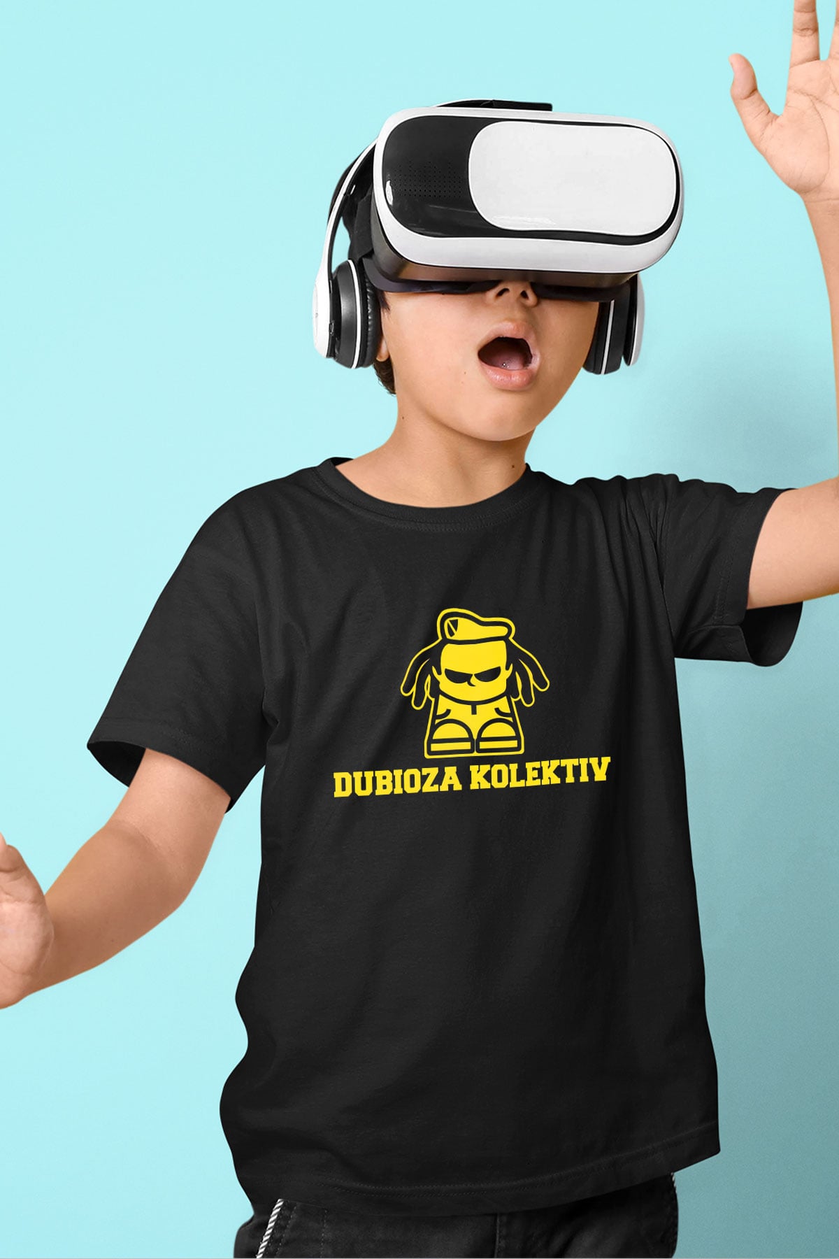 Dubioza kolektiv Baskılı Siyah Unisex Çocuk Tişört