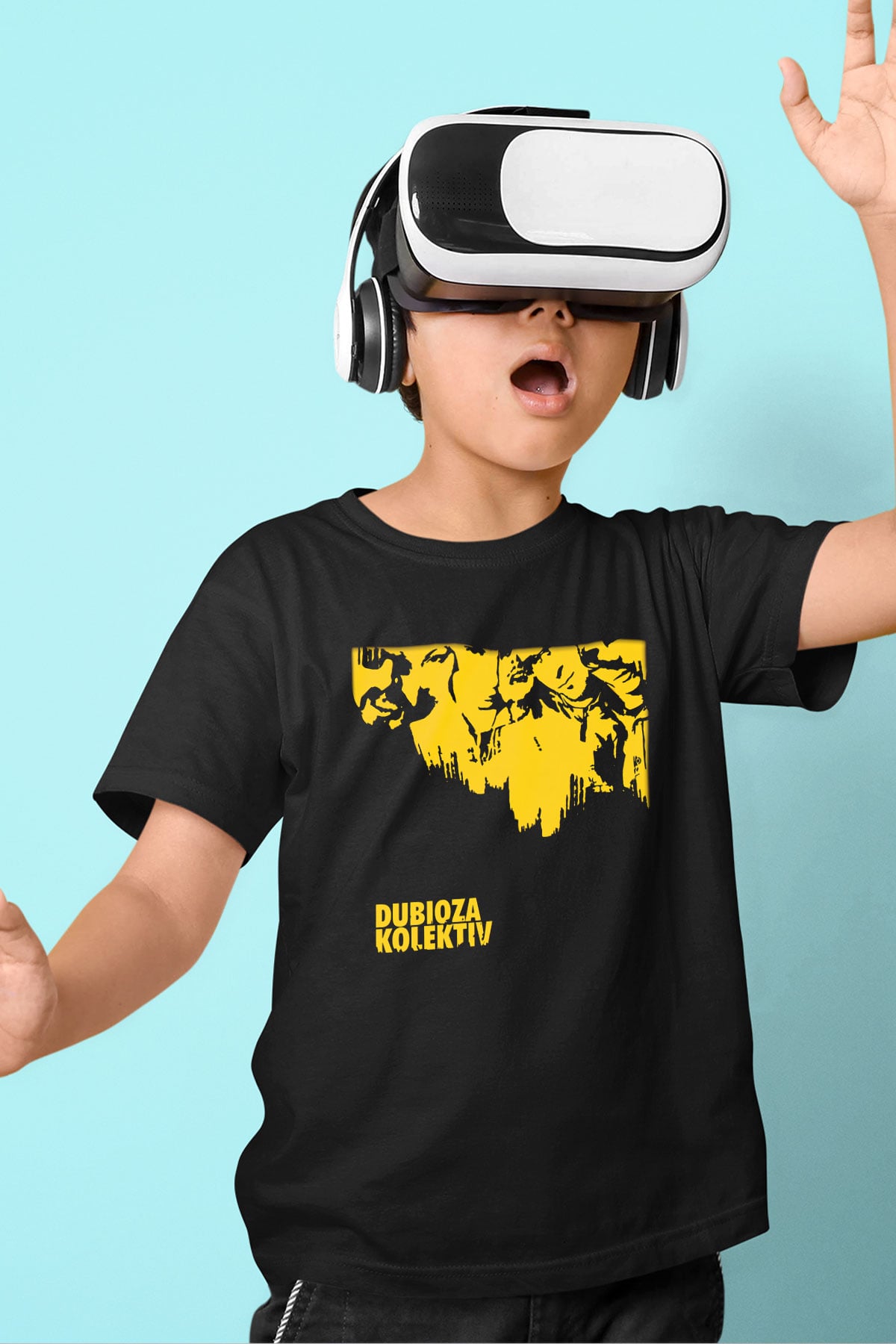 Dubioza kolektiv Baskılı Siyah Unisex Çocuk Tişört