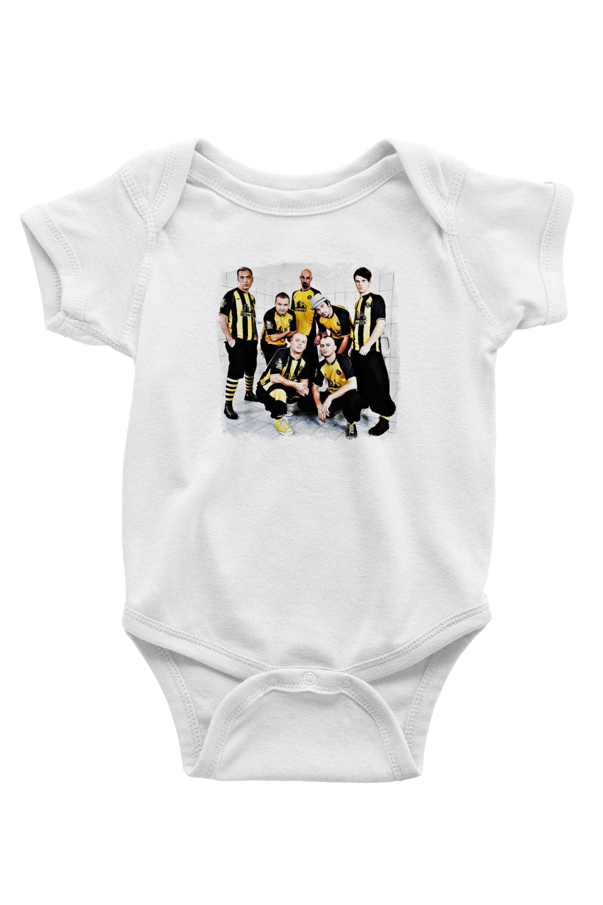 Dubioza Kolektiv Baskılı Unisex Beyaz Bebek Body - Zıbın