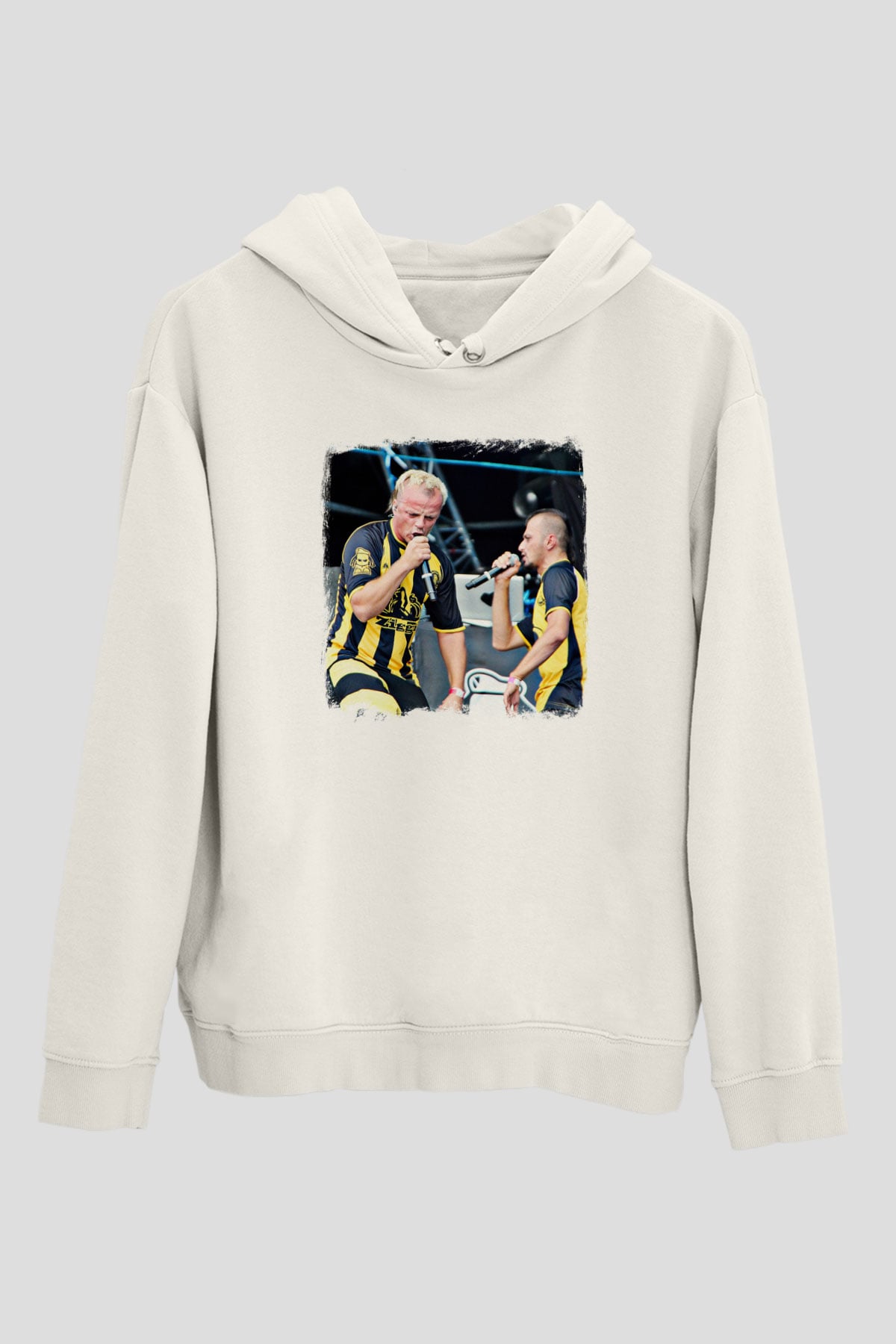 Dubioza Kolektiv Baskılı Unisex Beyaz Hoodie