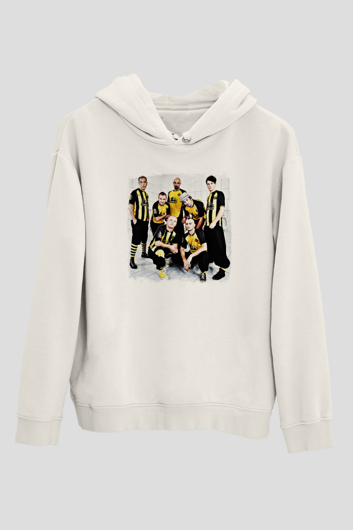 Dubioza Kolektiv Baskılı Unisex Beyaz Hoodie