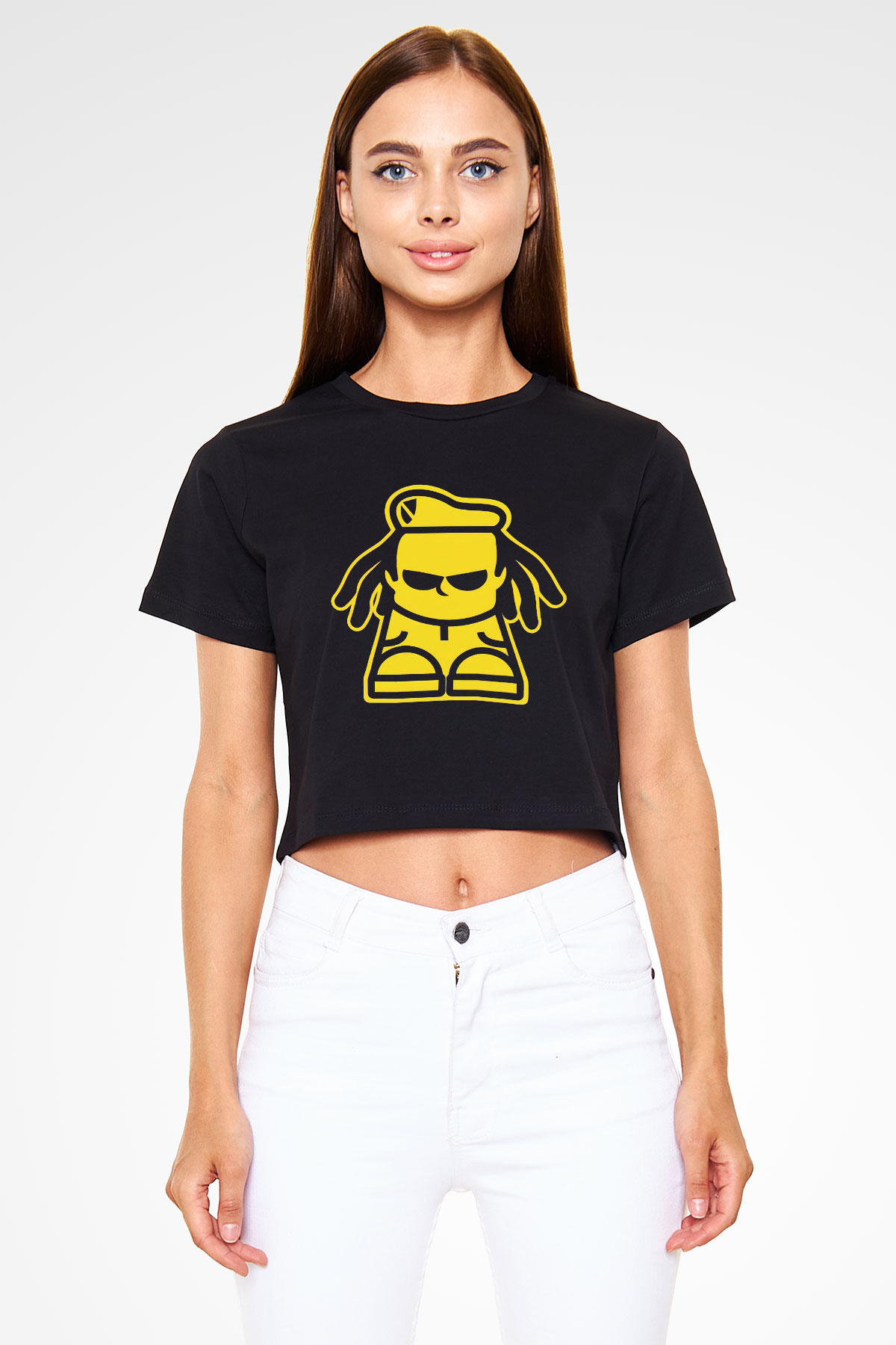Dubioza kolektiv Siyah Crop Top Tişört