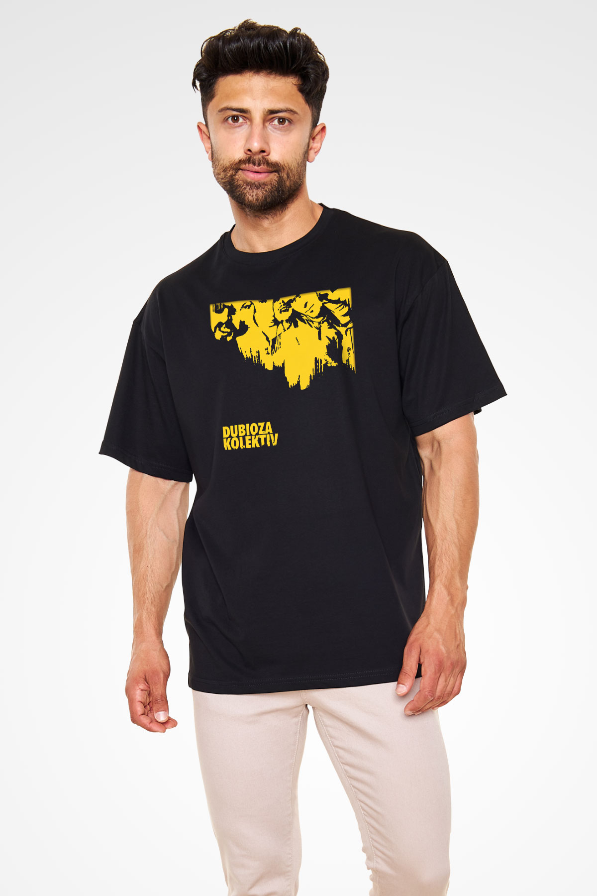 Dubioza kolektiv Siyah Unisex Oversize Tişört T-Shirt