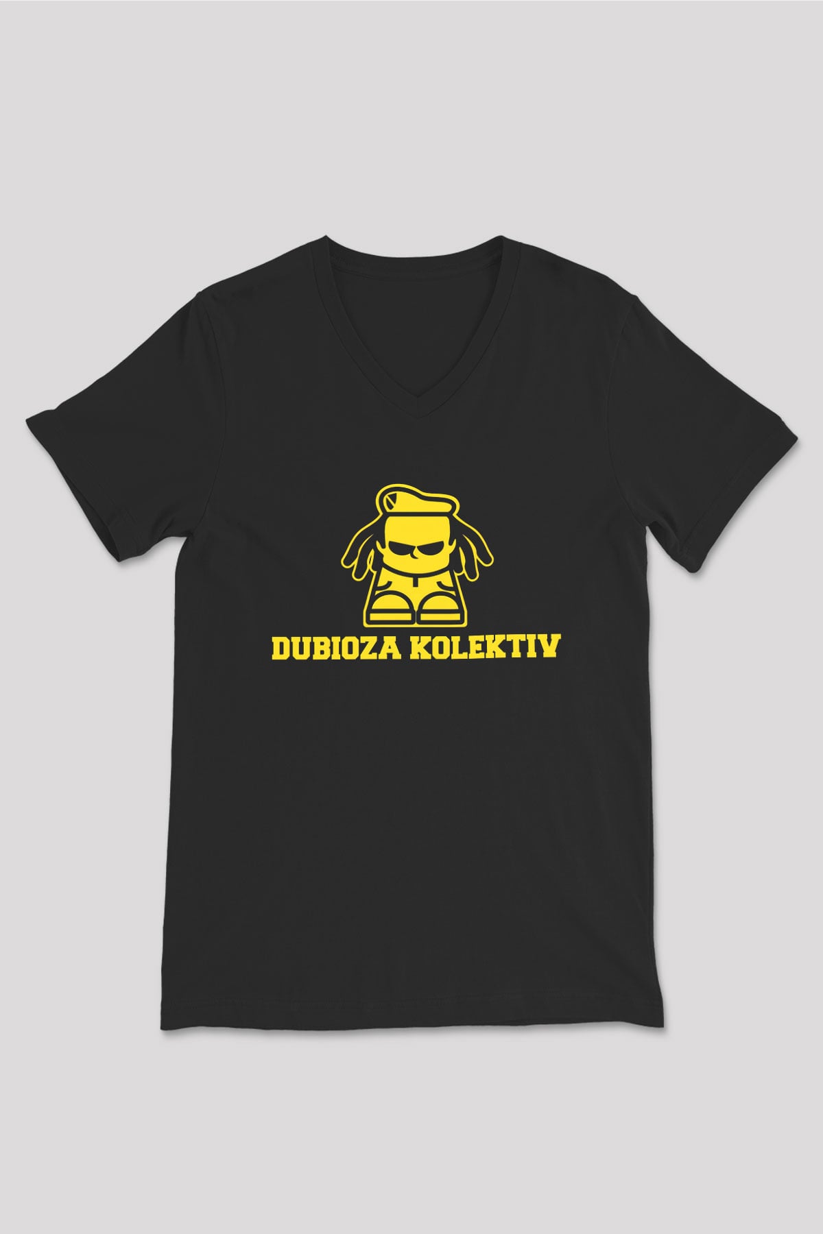 Dubioza kolektiv Siyah Unisex V Yaka Tişört T-Shirt