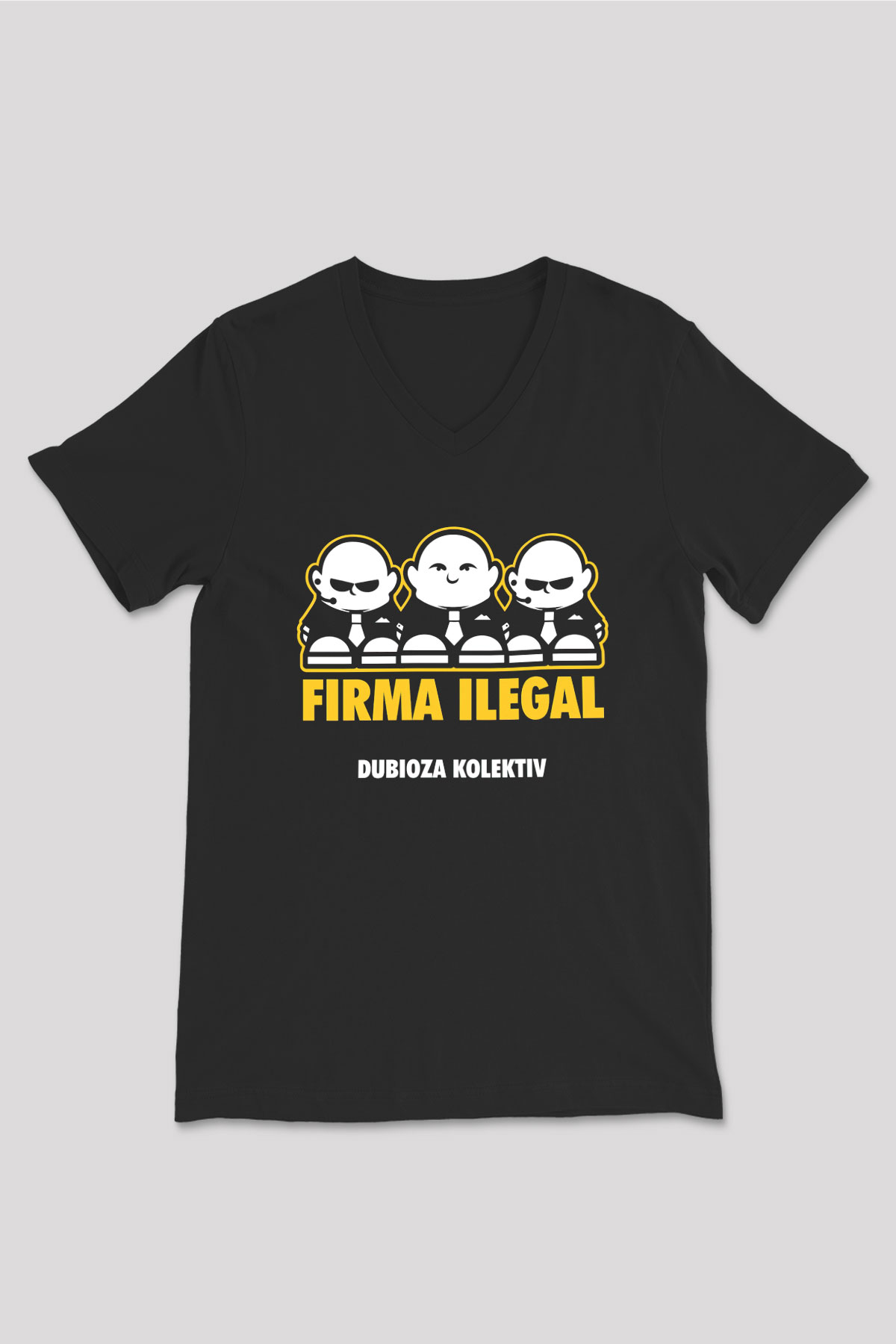 Dubioza kolektiv Siyah Unisex V Yaka Tişört T-Shirt
