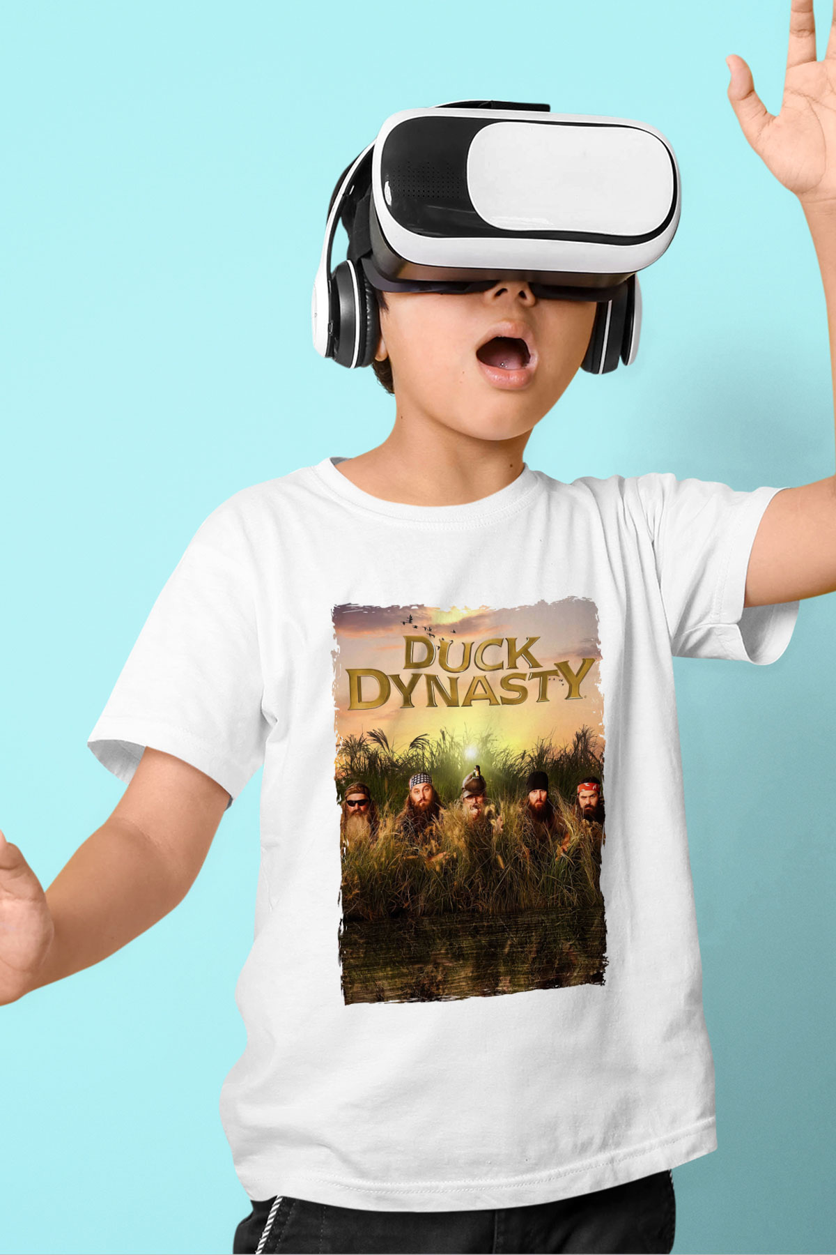 Duck Dynasty Beyaz Unisex Çocuk Tişört