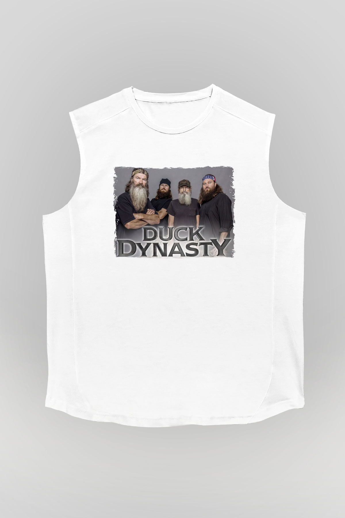 Duck Dynasty Beyaz Unisex Kolsuz Tişört
