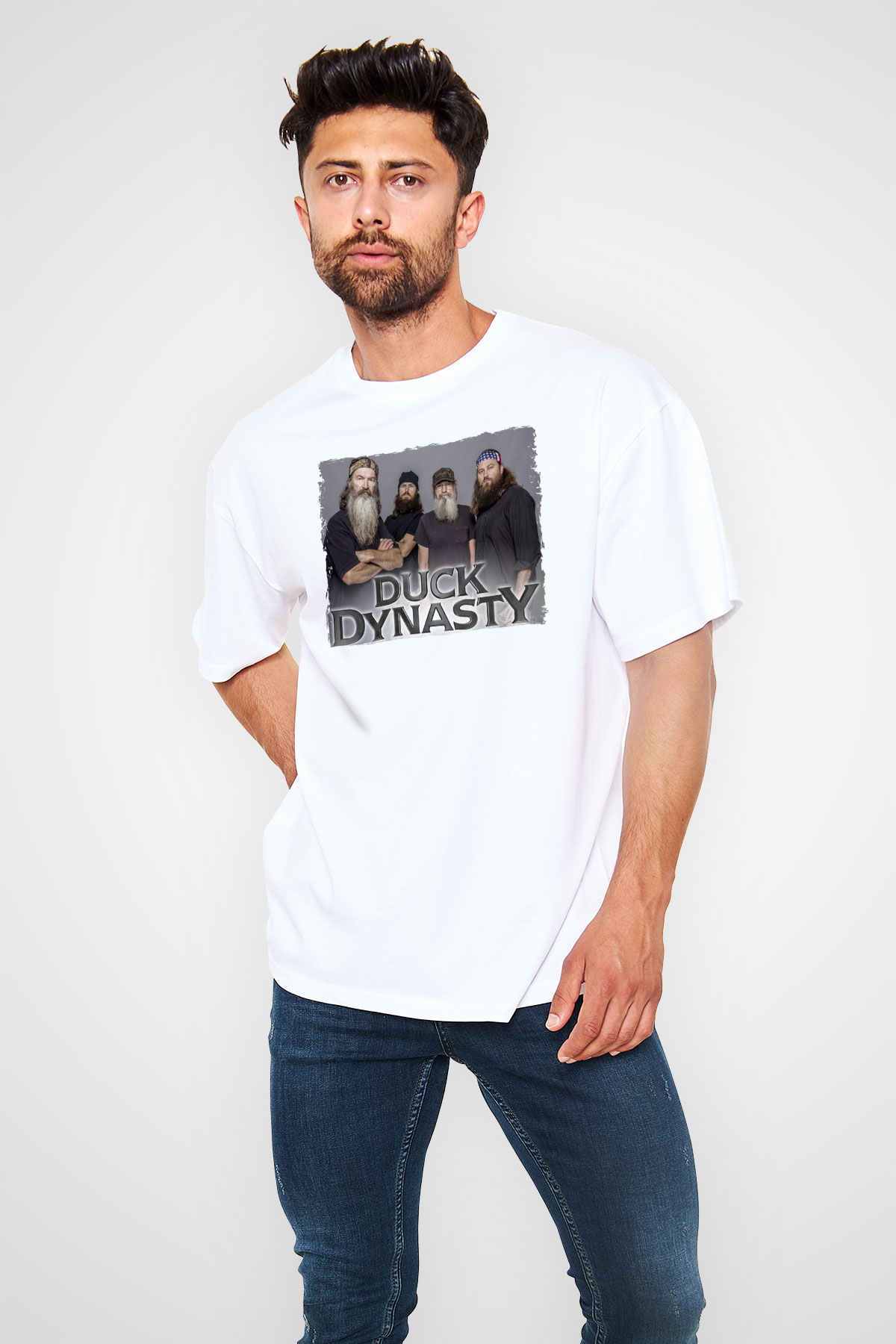 Duck Dynasty Beyaz Unisex Tişört T-Shirt