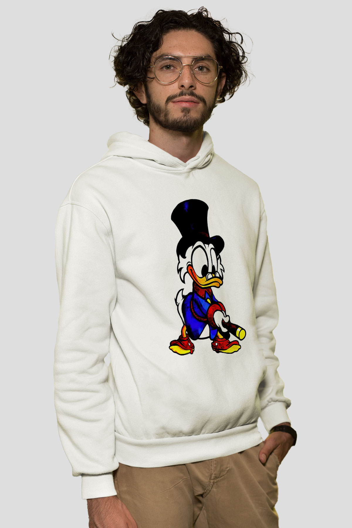 DuckTales Beyaz Unisex Hoodie
