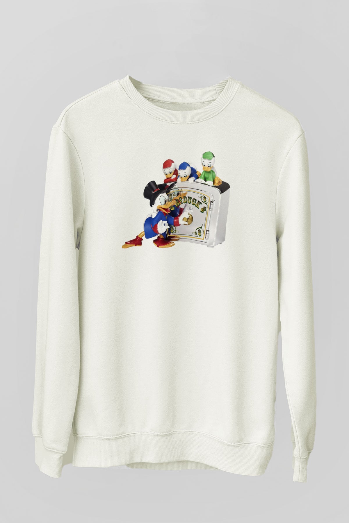 DuckTales Beyaz Unisex Sweatshirt