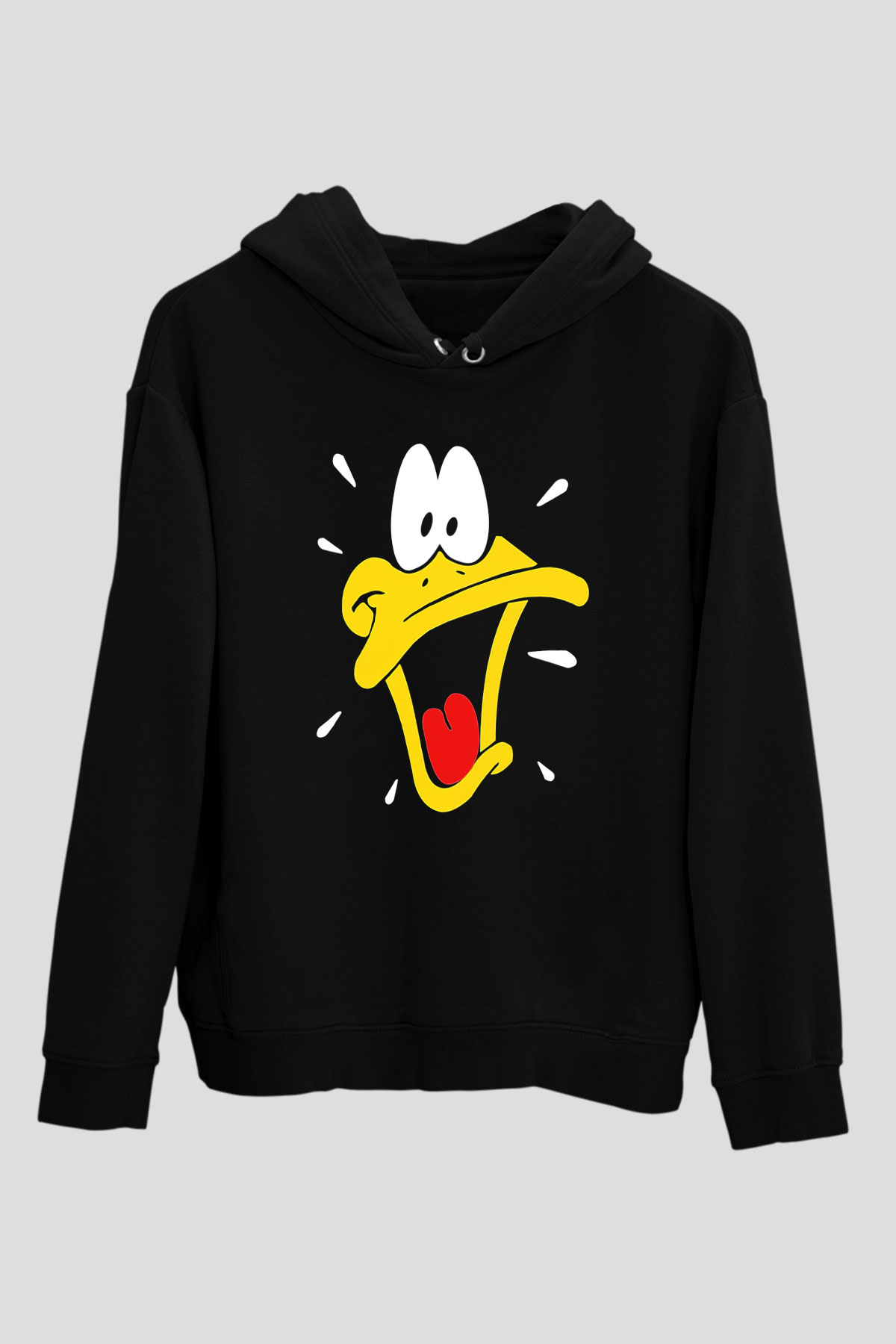 DuckTales Siyah Unisex Kapüşonlu Sweatshirt