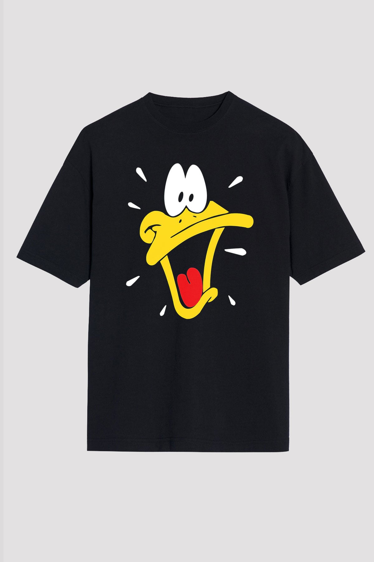 DuckTales Siyah Unisex Oversize Tişört