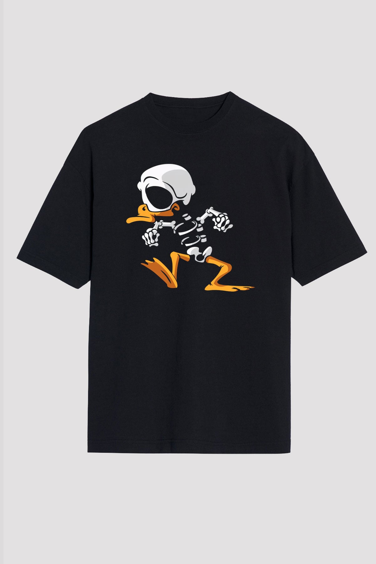 DuckTales Siyah Unisex Oversize Tişört
