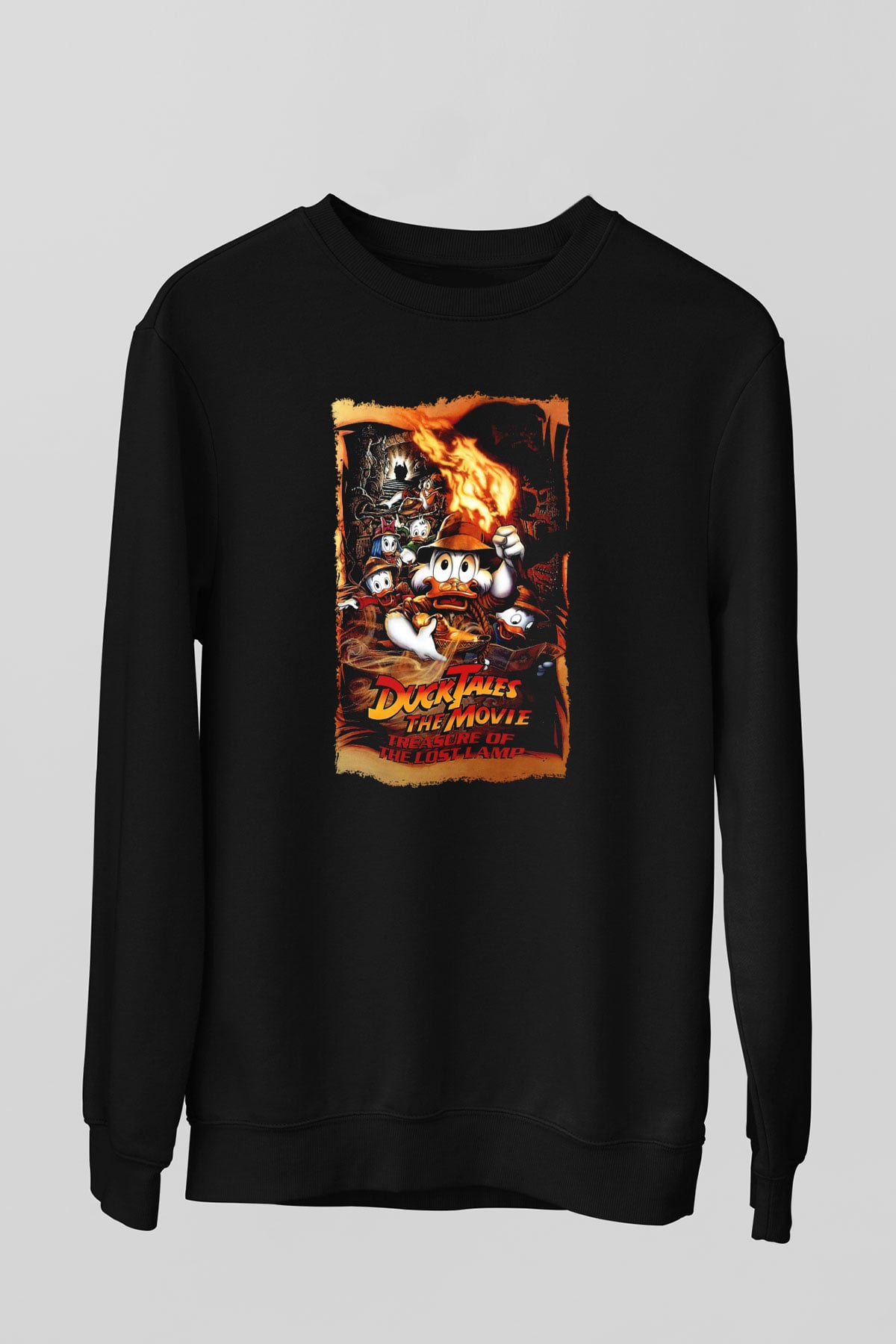 DuckTales Siyah Unisex  Sweatshirt
