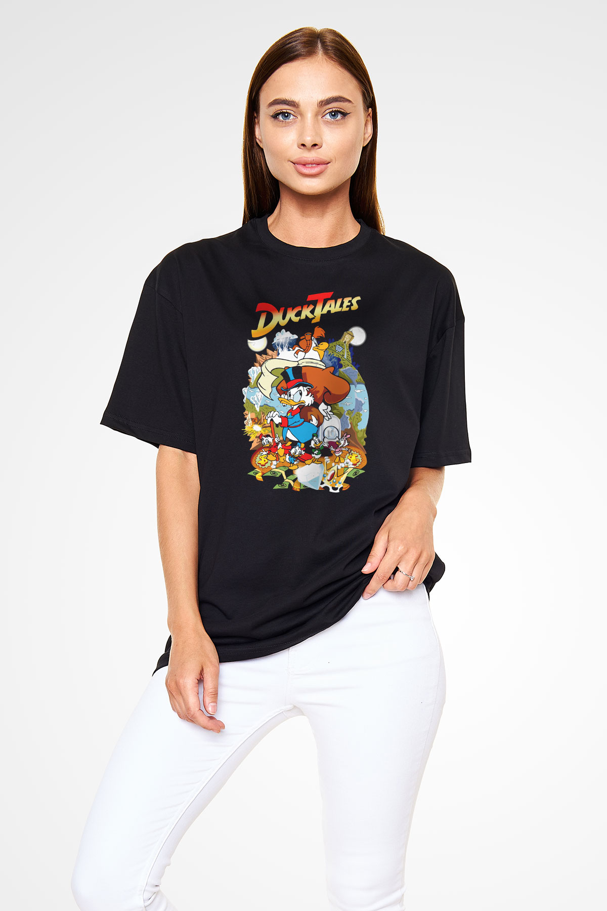 DuckTales Siyah Unisex Tişört