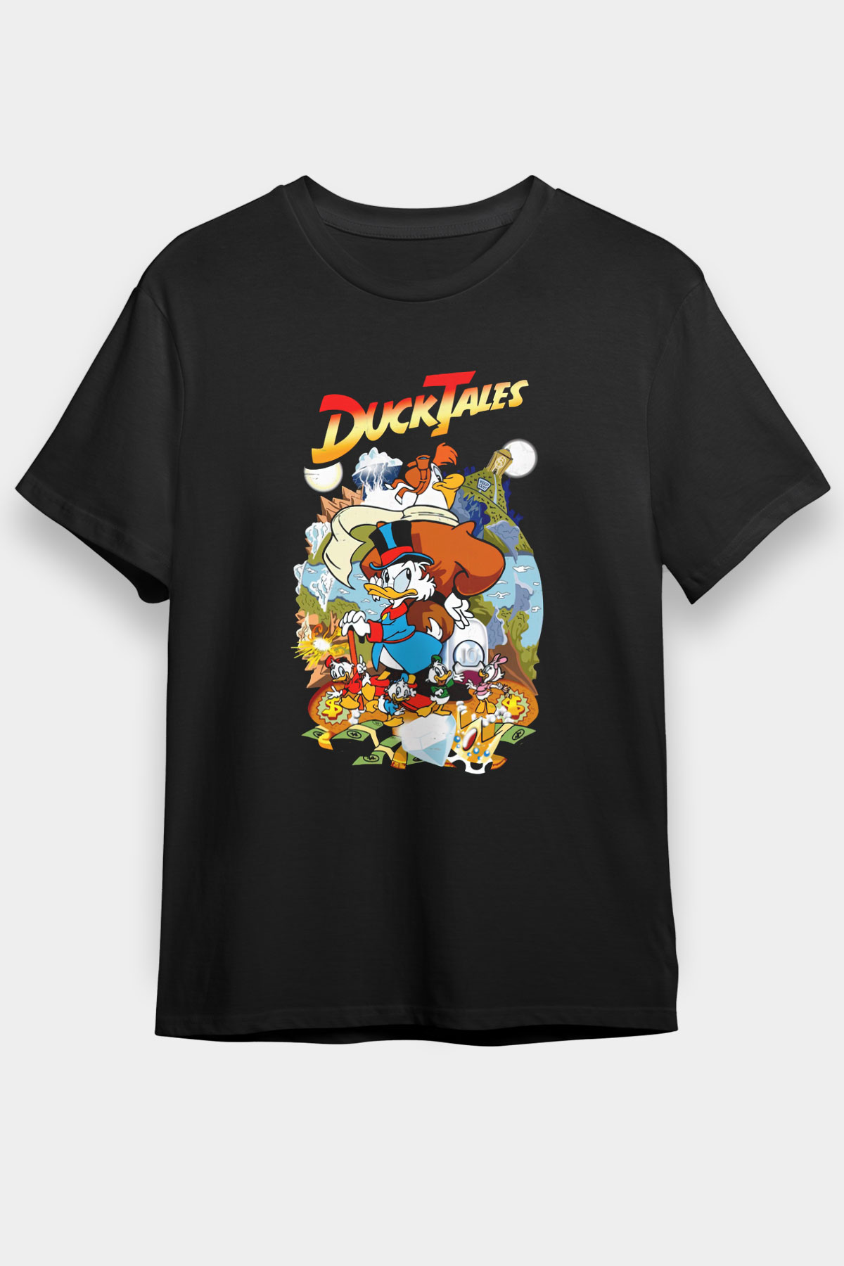DuckTales Siyah Unisex Tişört