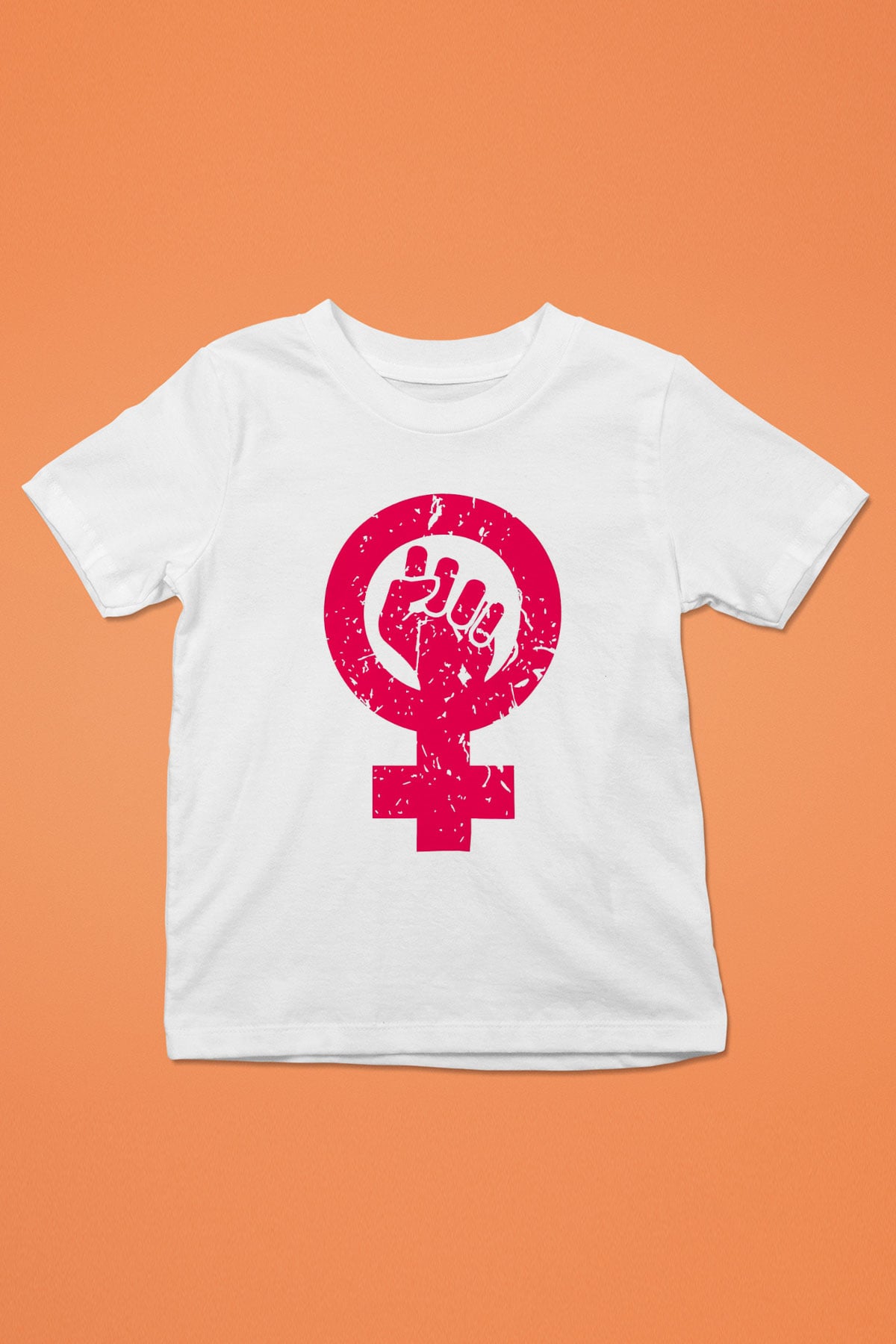 Dünya Kadınlar Günü Baskılı Beyaz Unisex Çocuk Tişört