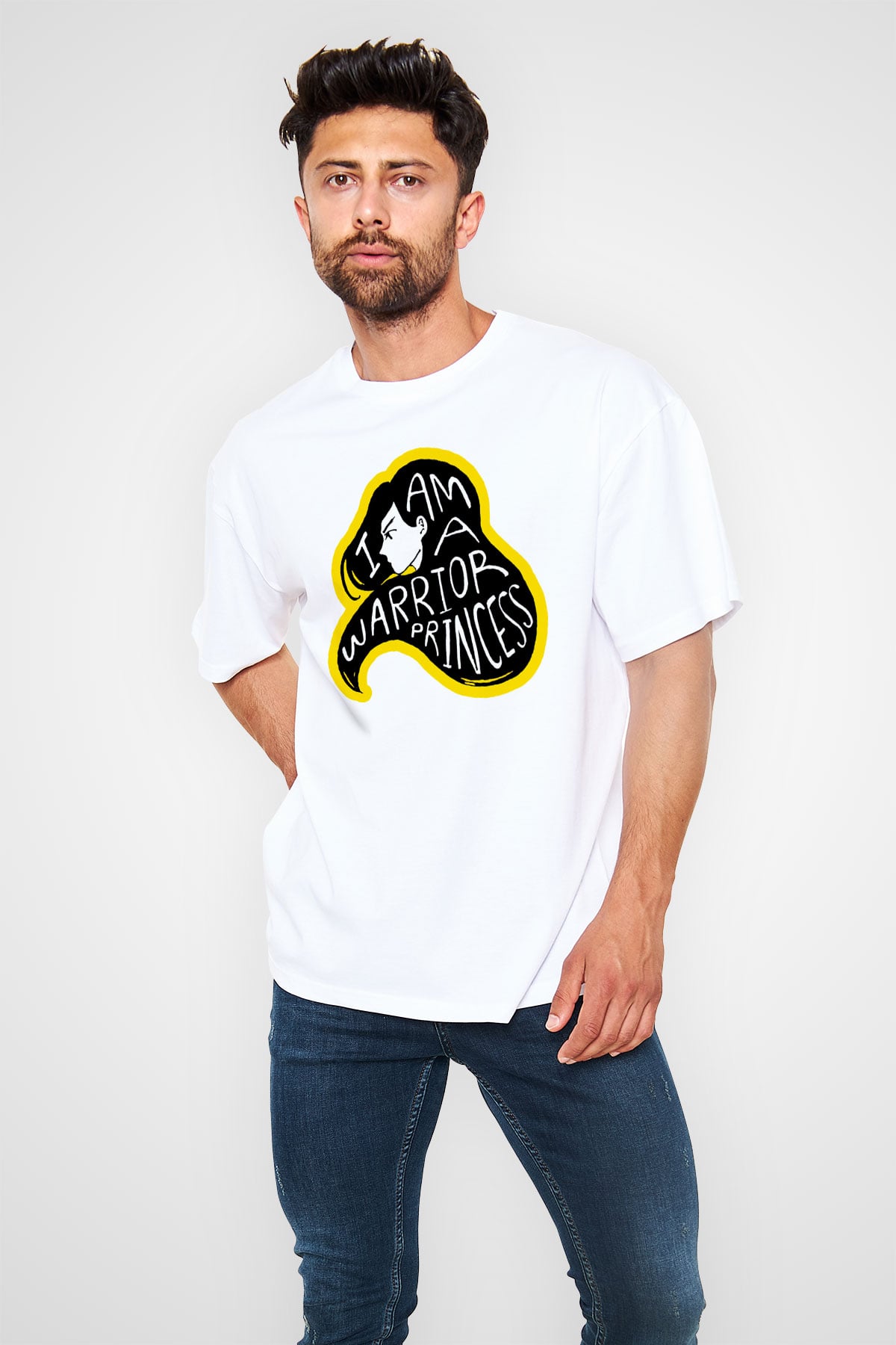 Dünya Kadınlar Günü Beyaz Unisex Oversize Tişört T-Shirt