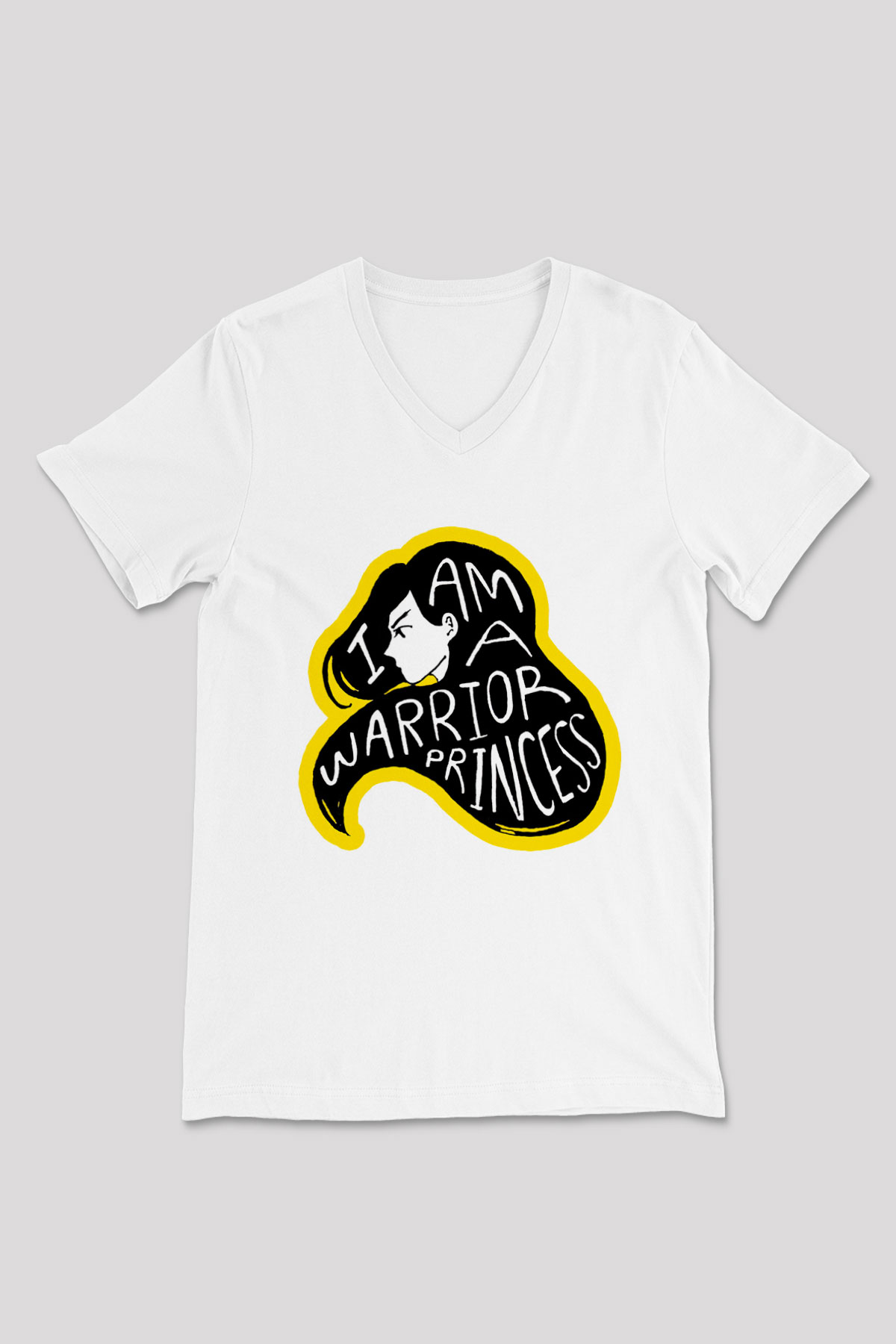 Dünya Kadınlar Günü Beyaz Unisex V Yaka Tişört T-Shirt