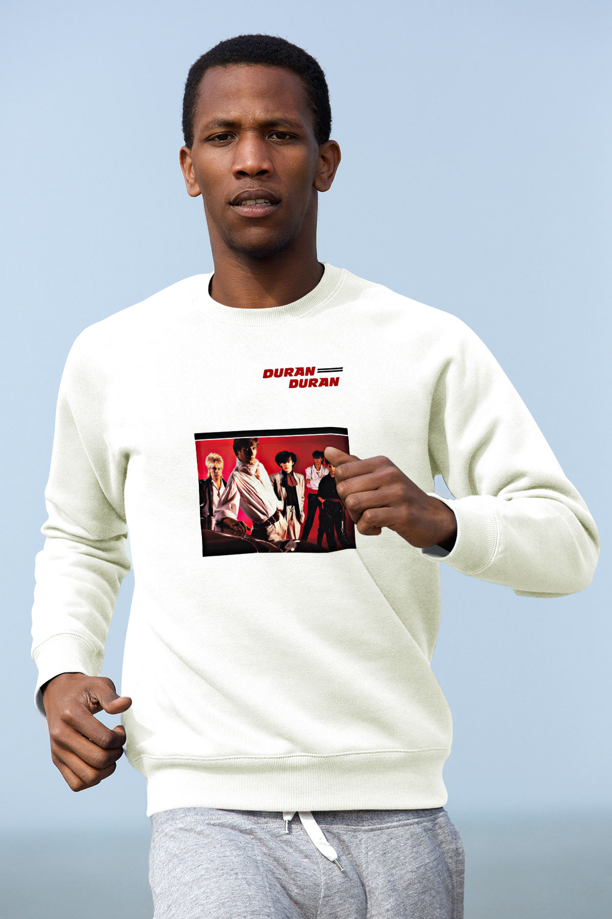 Duran Duran Baskılı Unisex Beyaz Sweatshirt