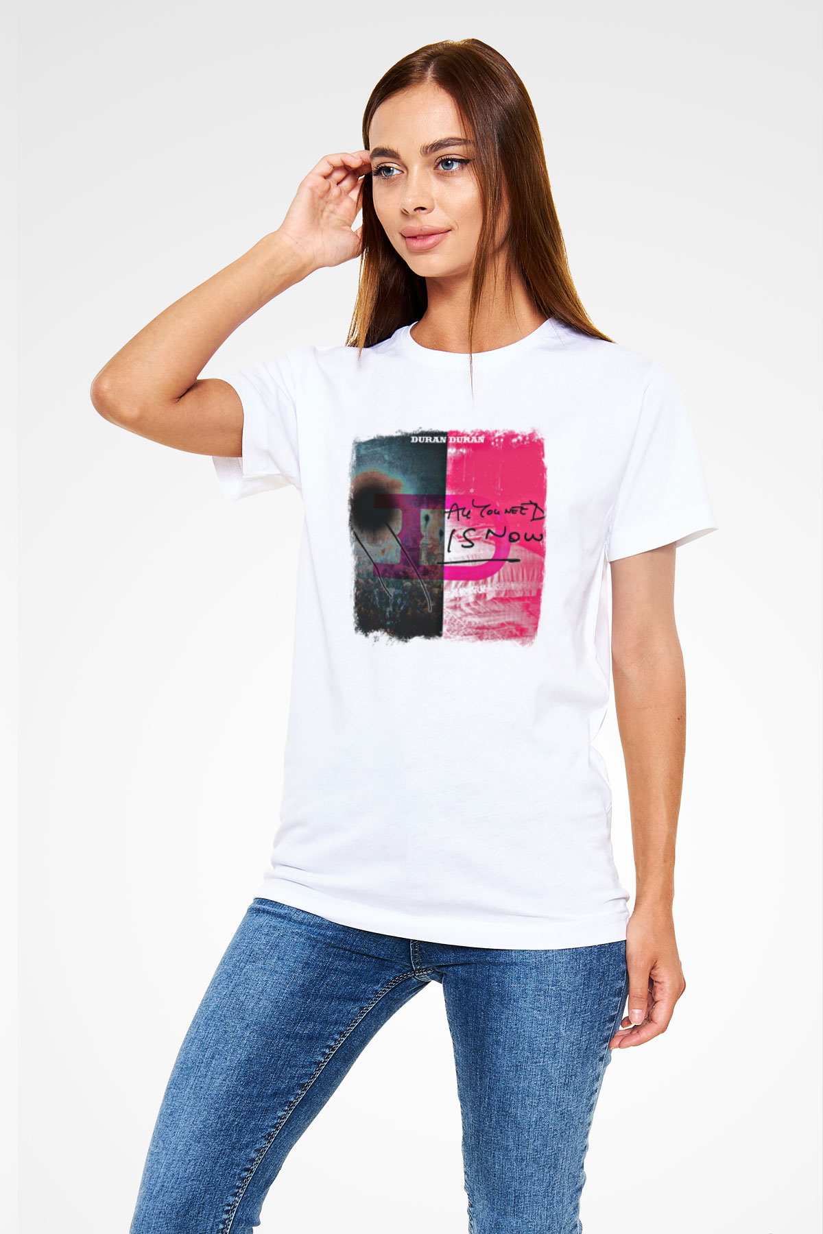 Duran Duran Baskılı Unisex Beyaz Tişört