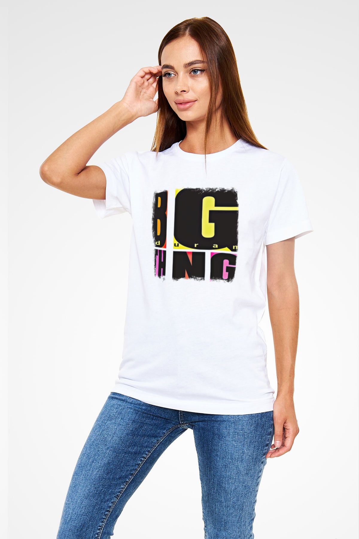 Duran Duran Baskılı Unisex Beyaz Tişört