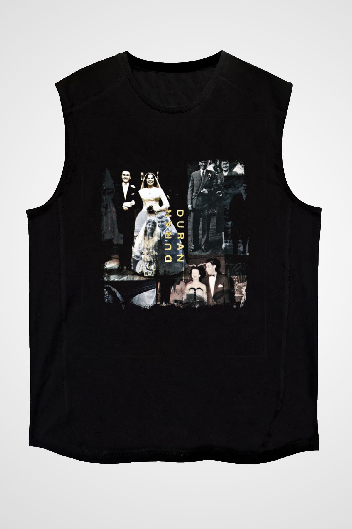 Duran Duran Baskılı Unisex Siyah Kolsuz Tişört