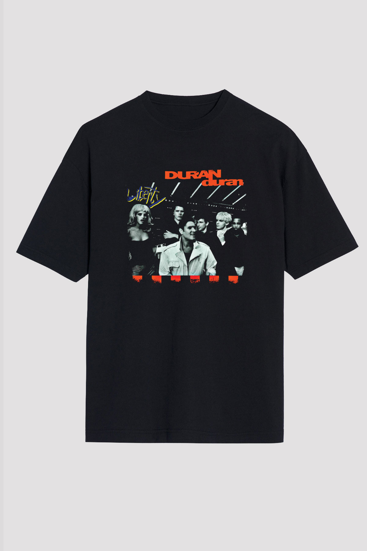 Duran Duran Baskılı Unisex Siyah Oversize Tişört