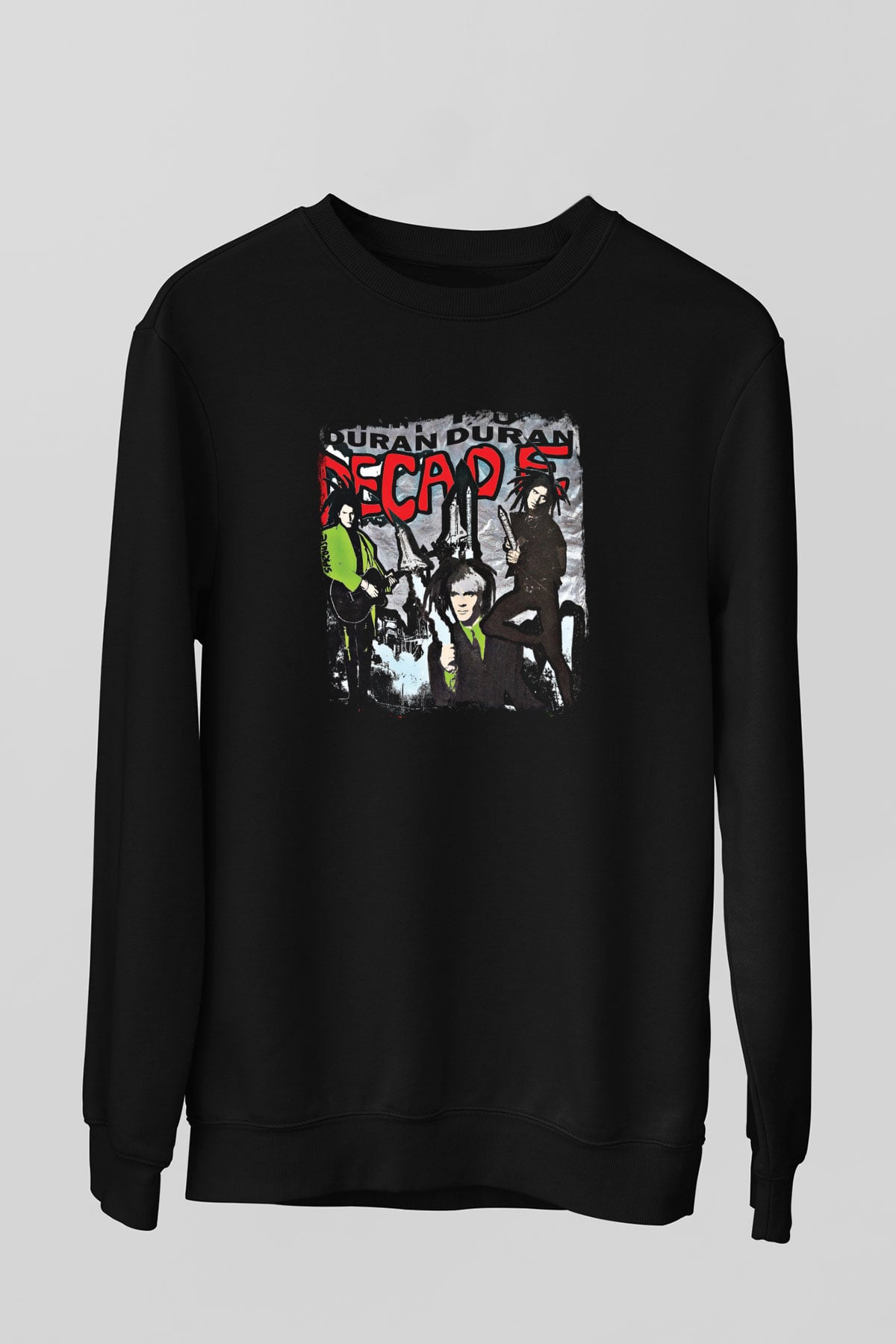 Duran Duran Baskılı Unisex Siyah Sweatshirt