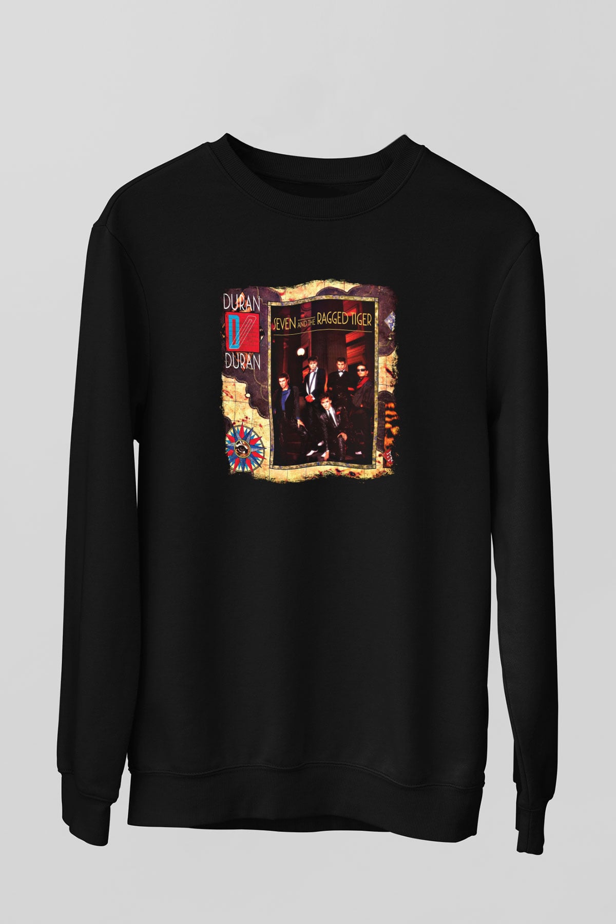 Duran Duran Baskılı Unisex Siyah Sweatshirt