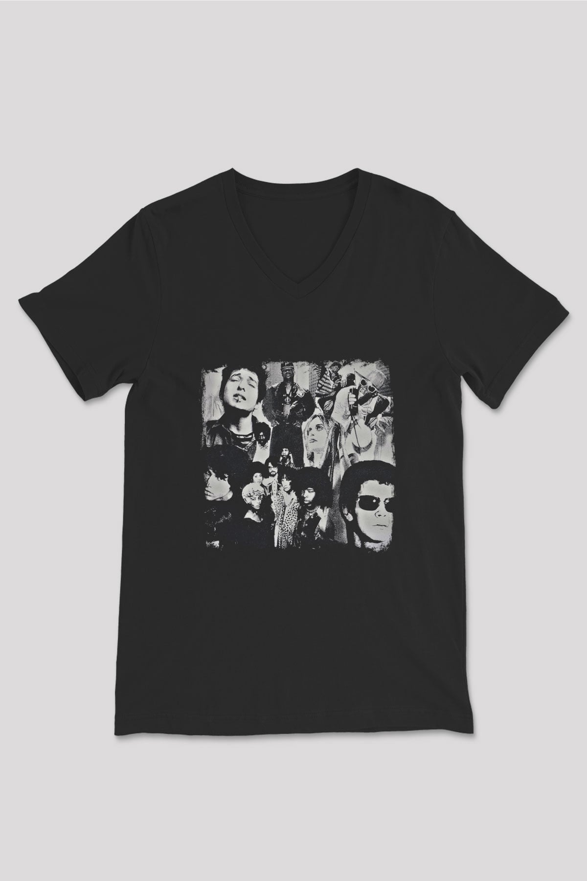 Duran Duran Baskılı Unisex Siyah V Yaka Tişört