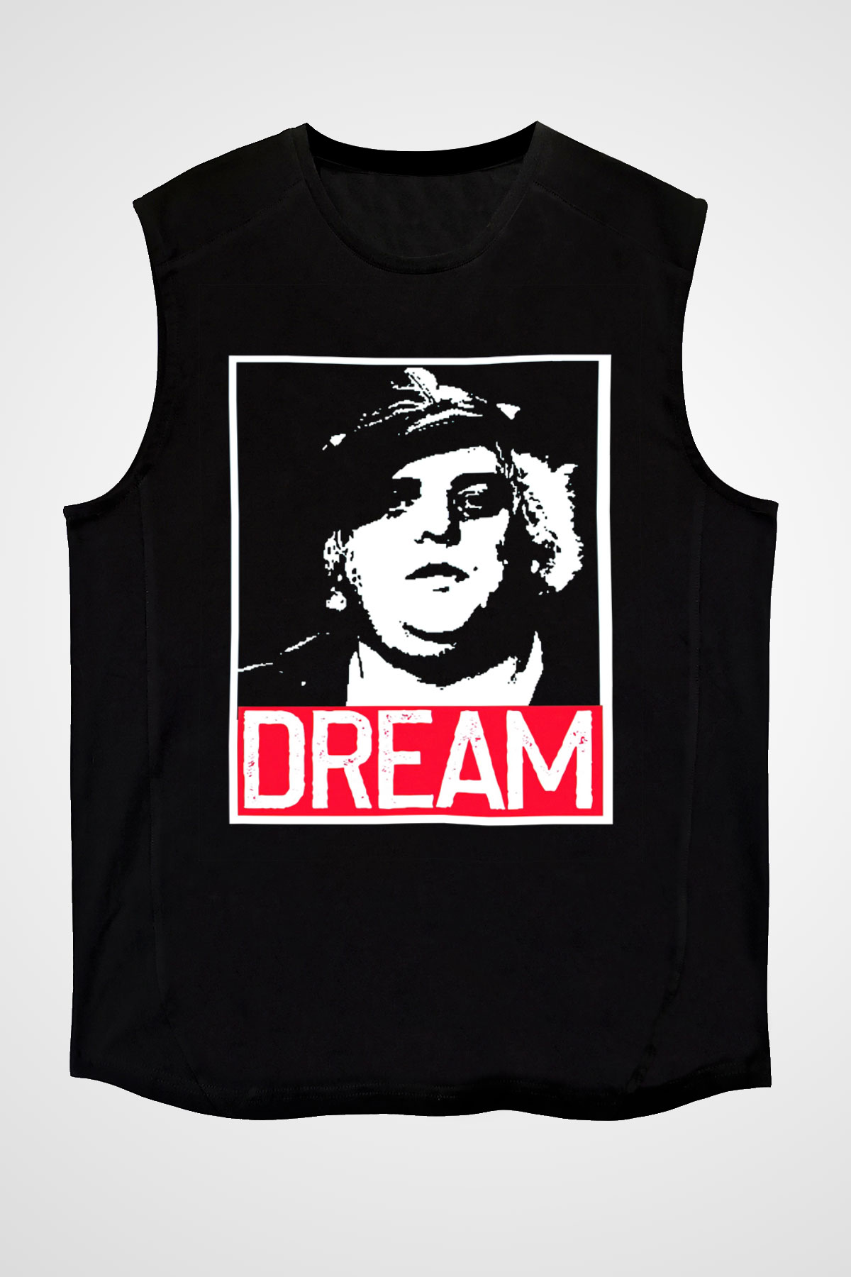 Dusty Rhodes Siyah Unisex  Kolsuz Tişört