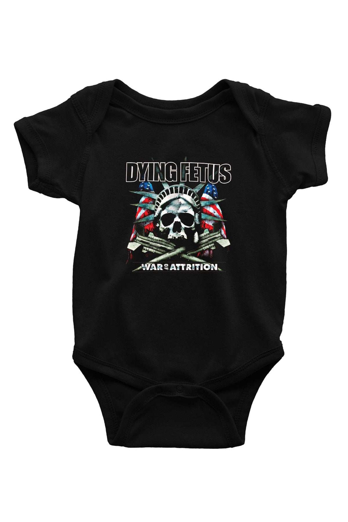 Dying Fetus Baskılı Unisex Siyah Bebek Body - Zıbın