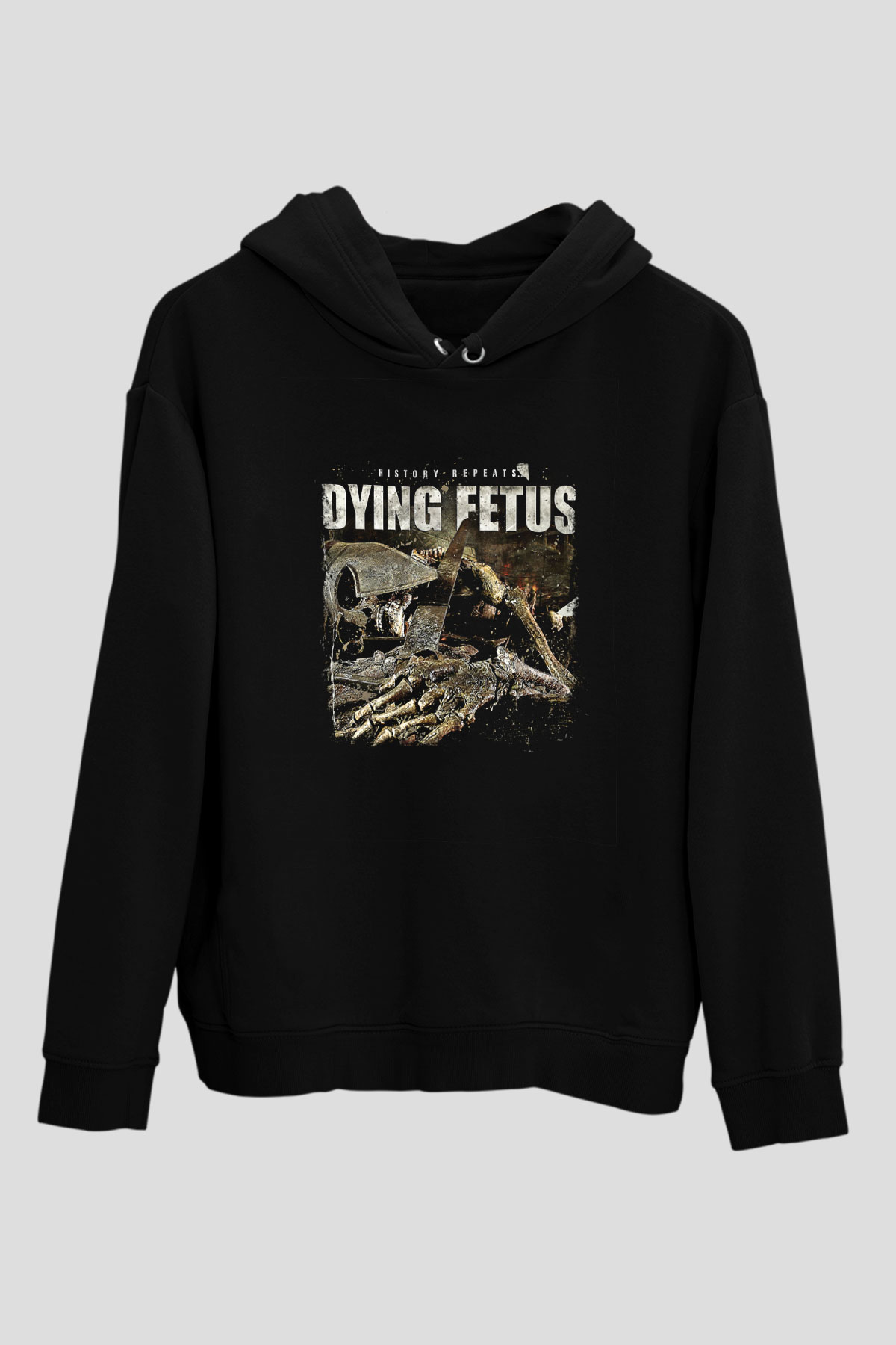 Dying Fetus Baskılı Unisex Siyah Hoodie
