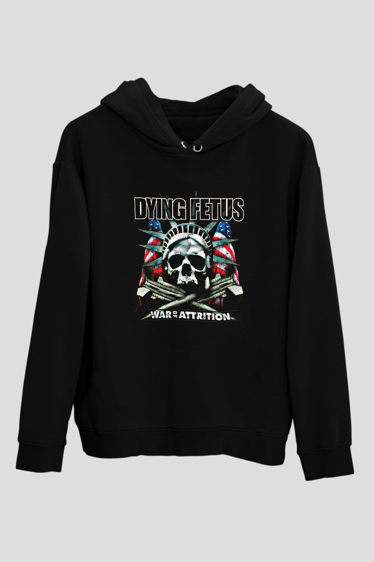 Dying Fetus Baskılı Unisex Siyah Hoodie