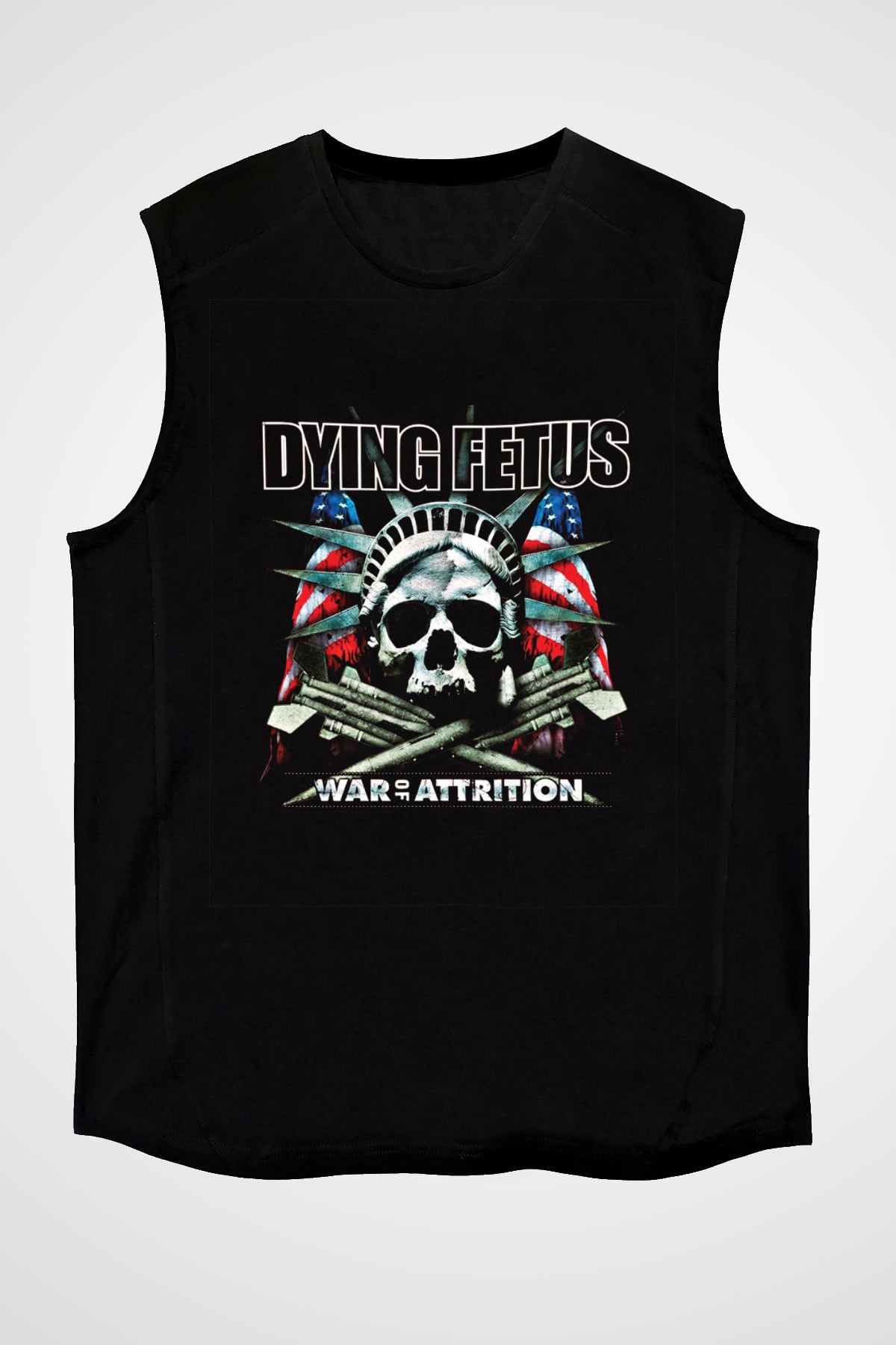 Dying Fetus Baskılı Unisex Siyah Kolsuz Tişört
