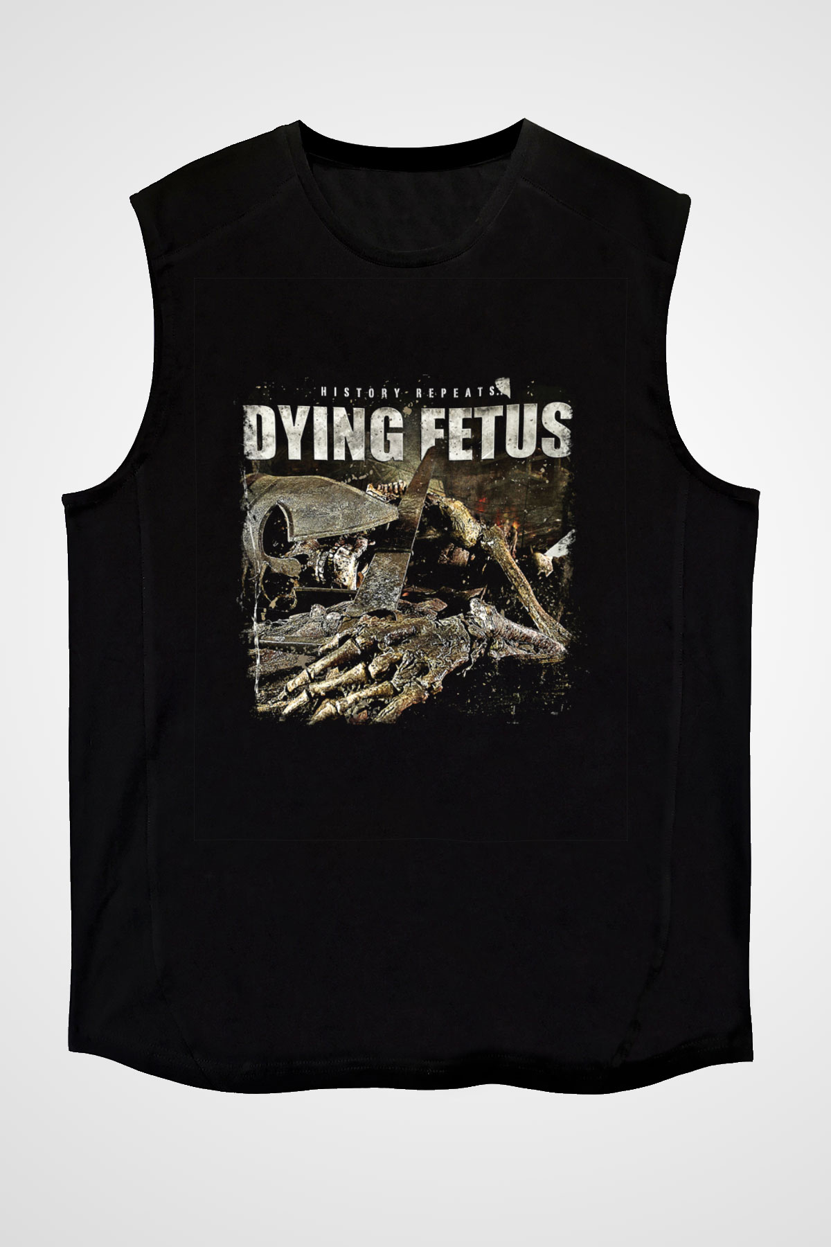 Dying Fetus Baskılı Unisex Siyah Kolsuz Tişört