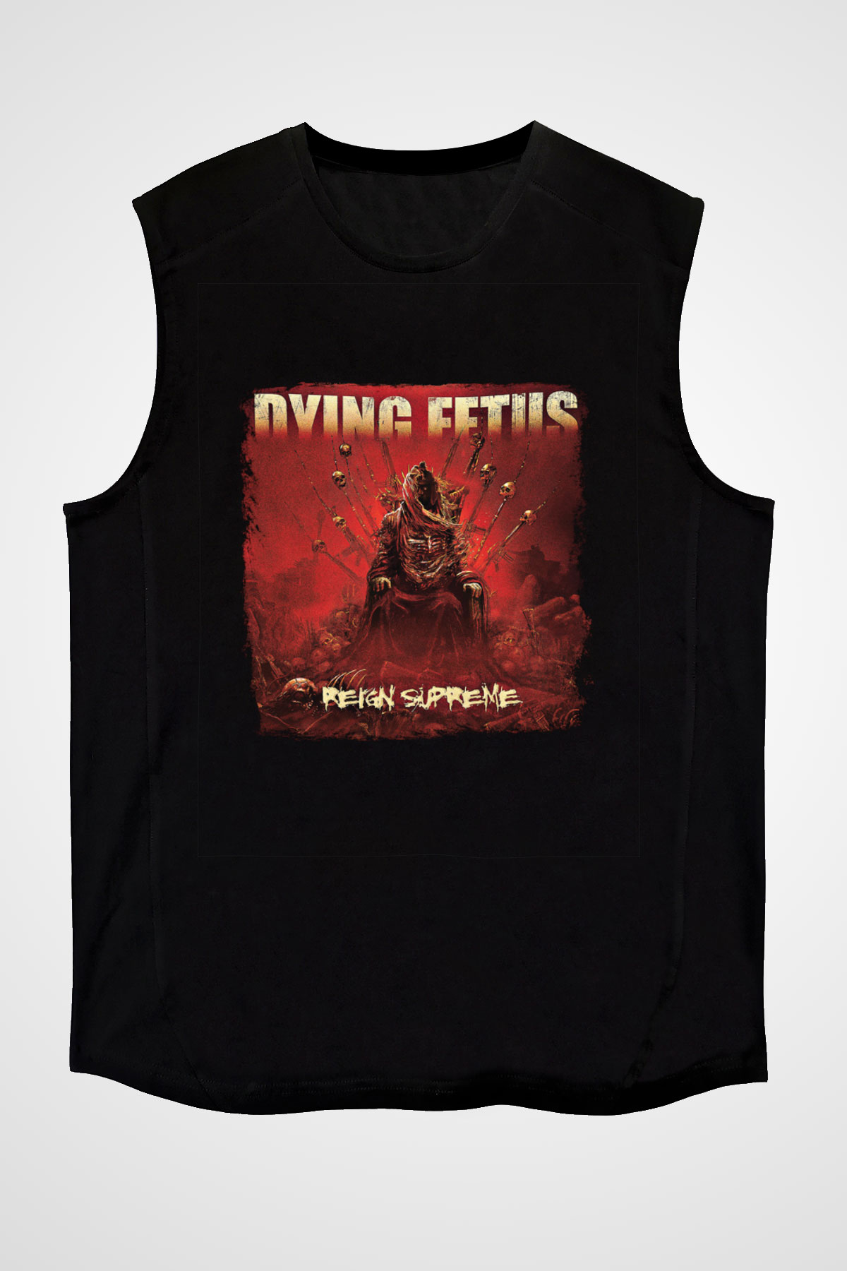 Dying Fetus Baskılı Unisex Siyah Kolsuz Tişört