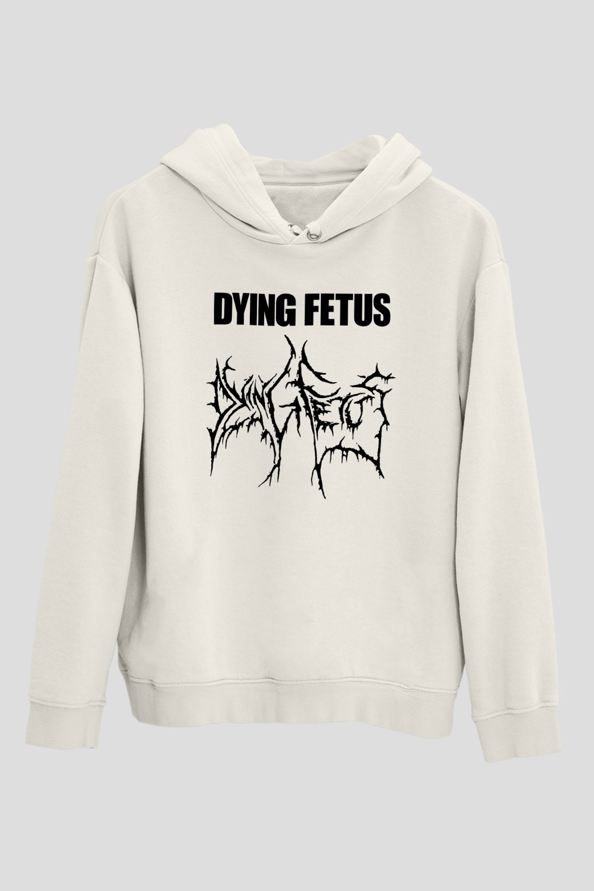 Dying Fetus Beyaz Unisex Kapşonlu Sweatshirt