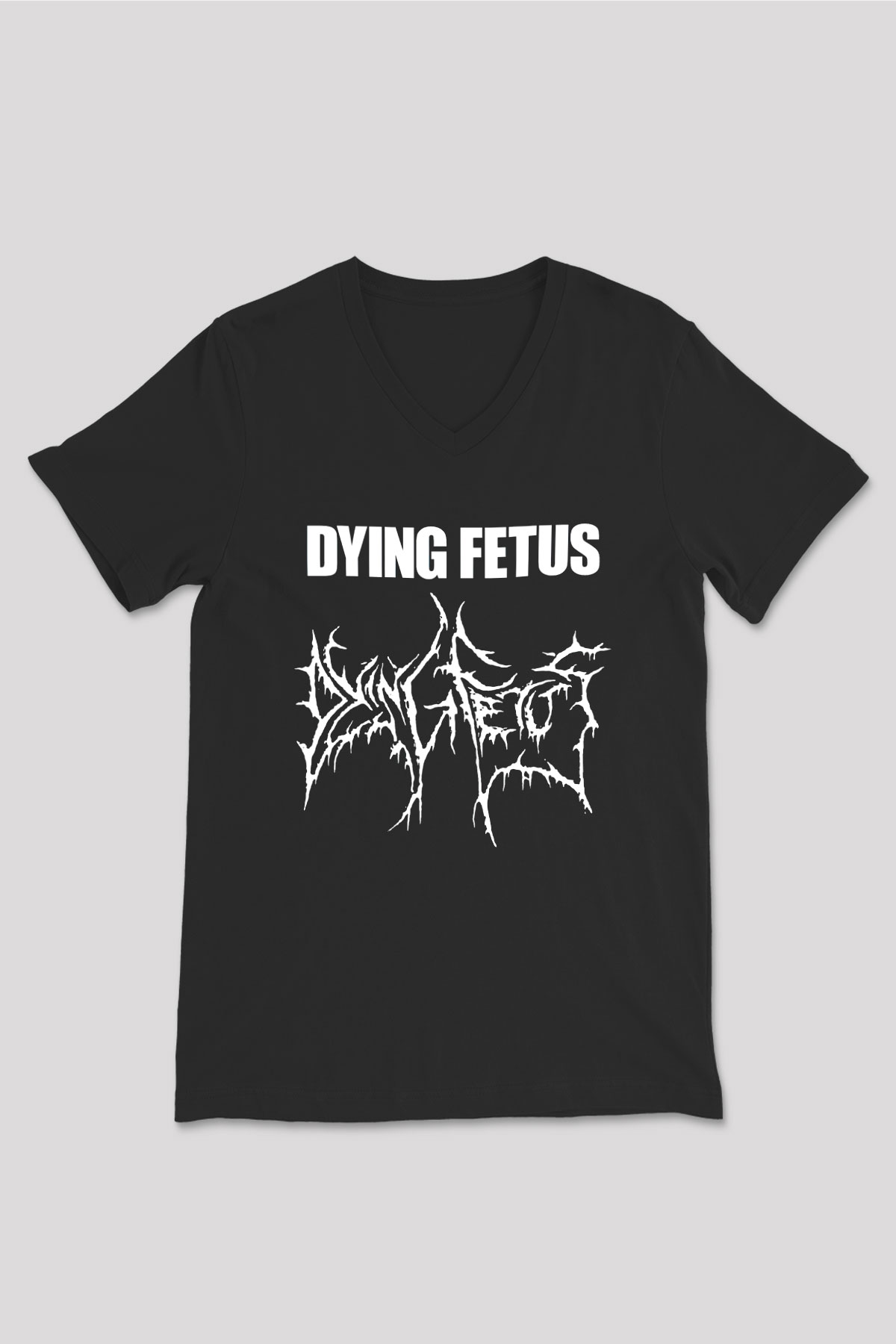 Dying Fetus Siyah Unisex V Yaka Tişört T-Shirt