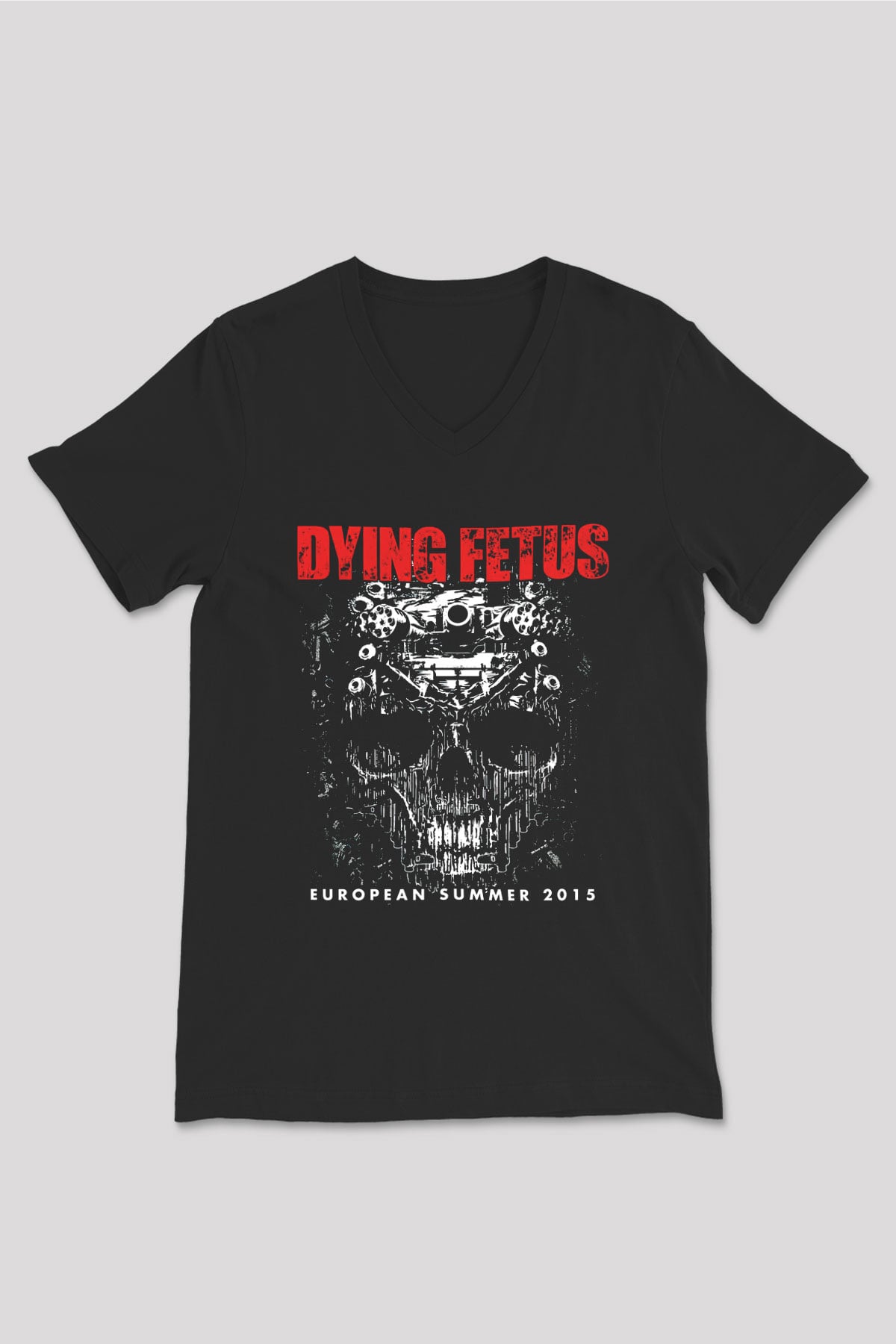 Dying Fetus Siyah Unisex V Yaka Tişört T-Shirt