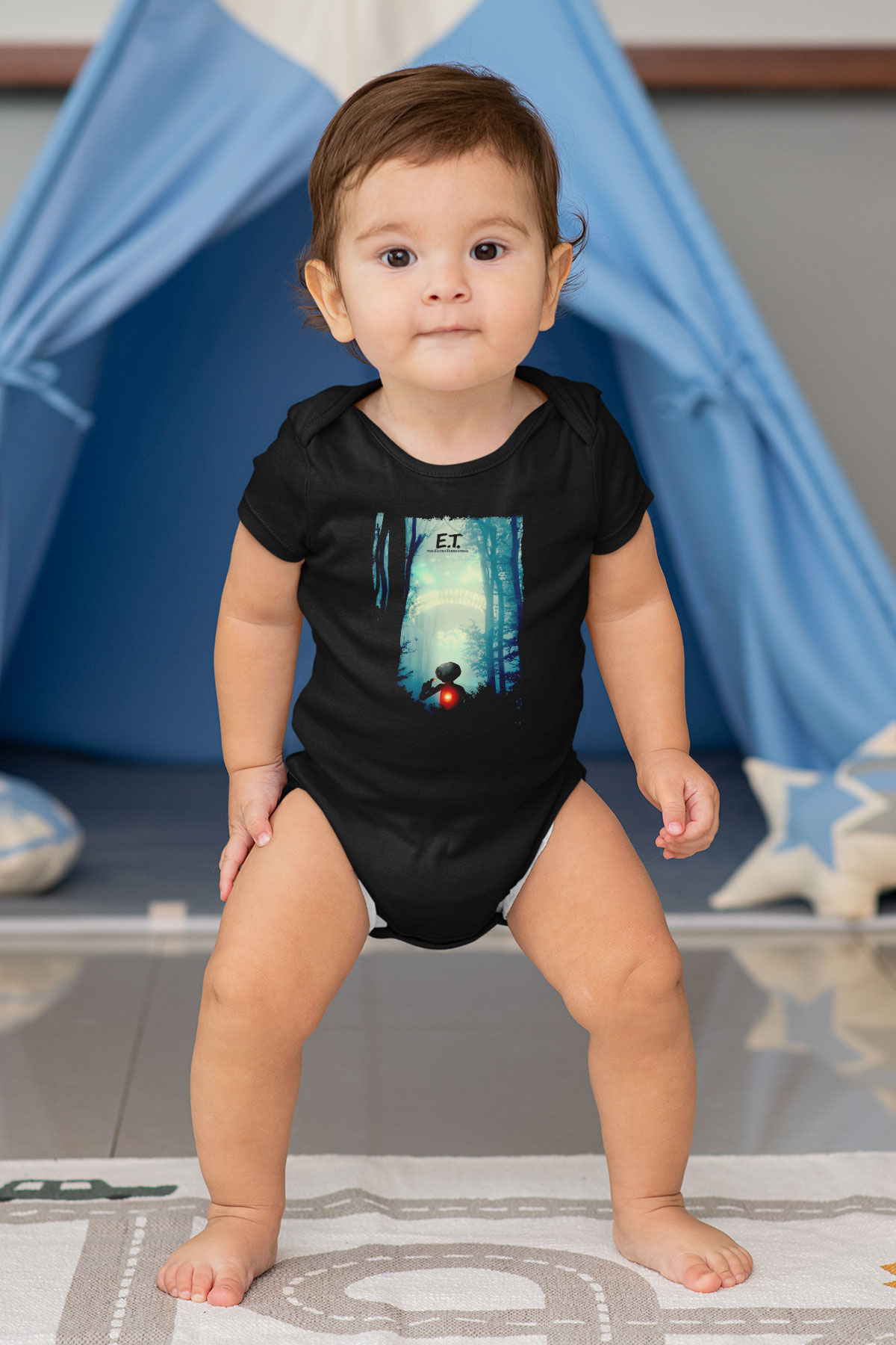 E.T. Siyah Bebek Body - Zıbın