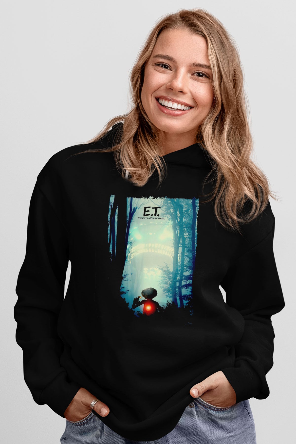 E.T. Siyah Unisex Hoodie