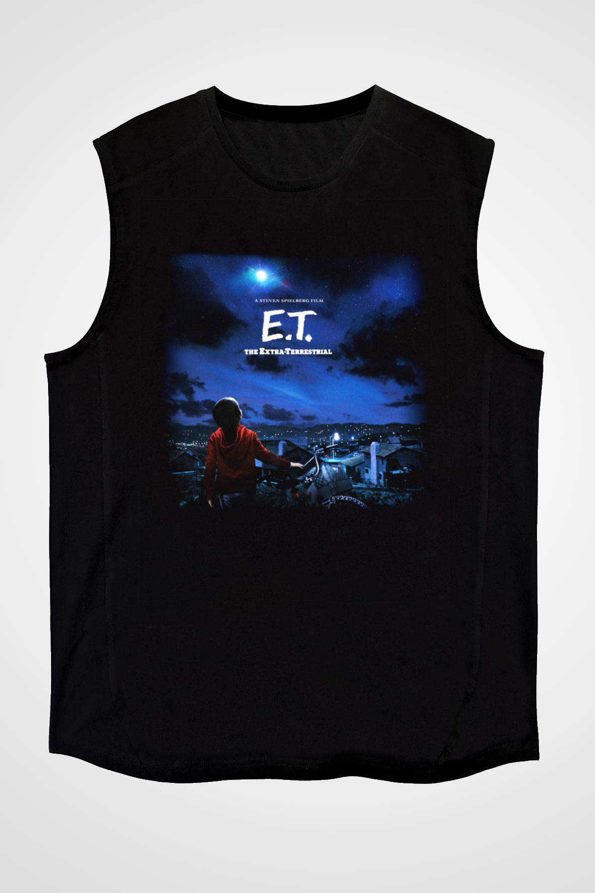 E.T. Siyah Unisex Kolsuz Tişört