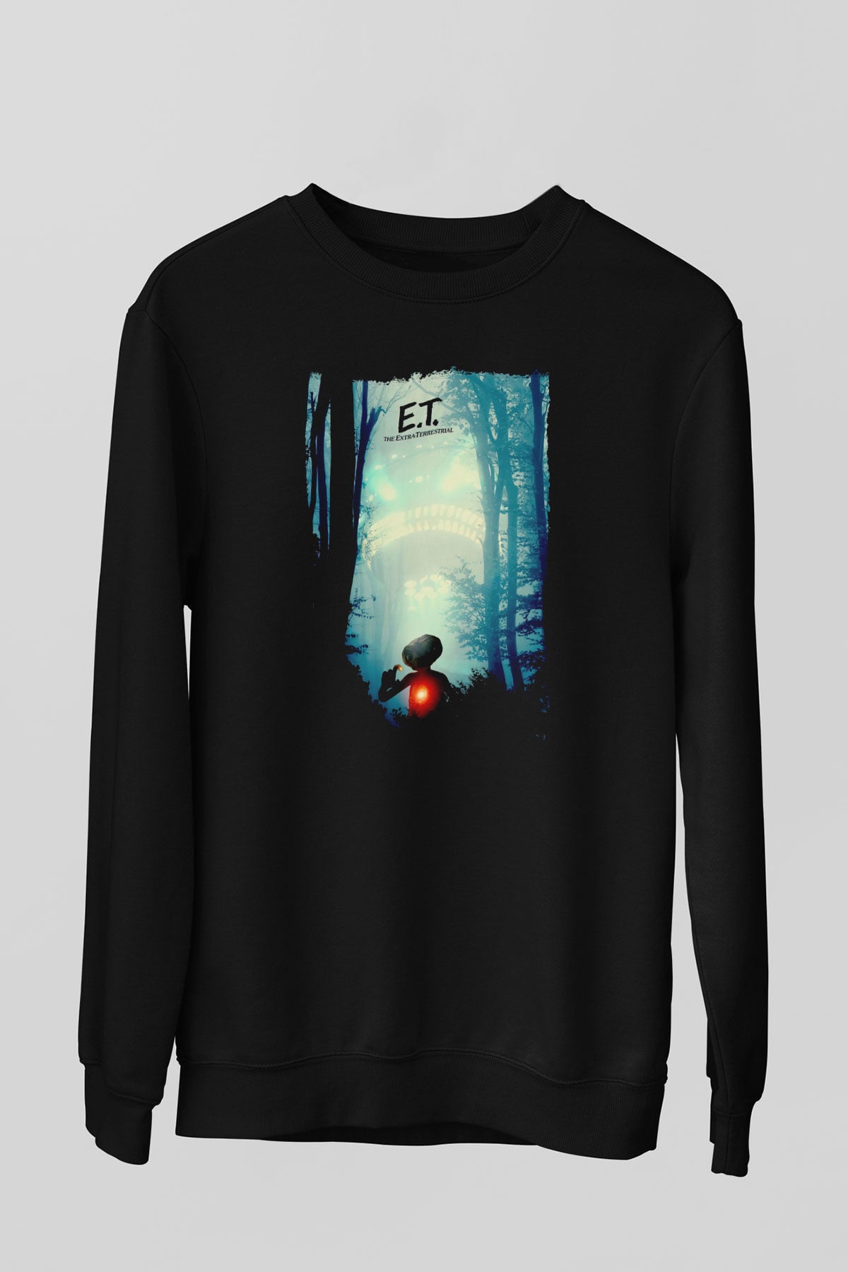 E.T. Siyah Unisex  Sweatshirt