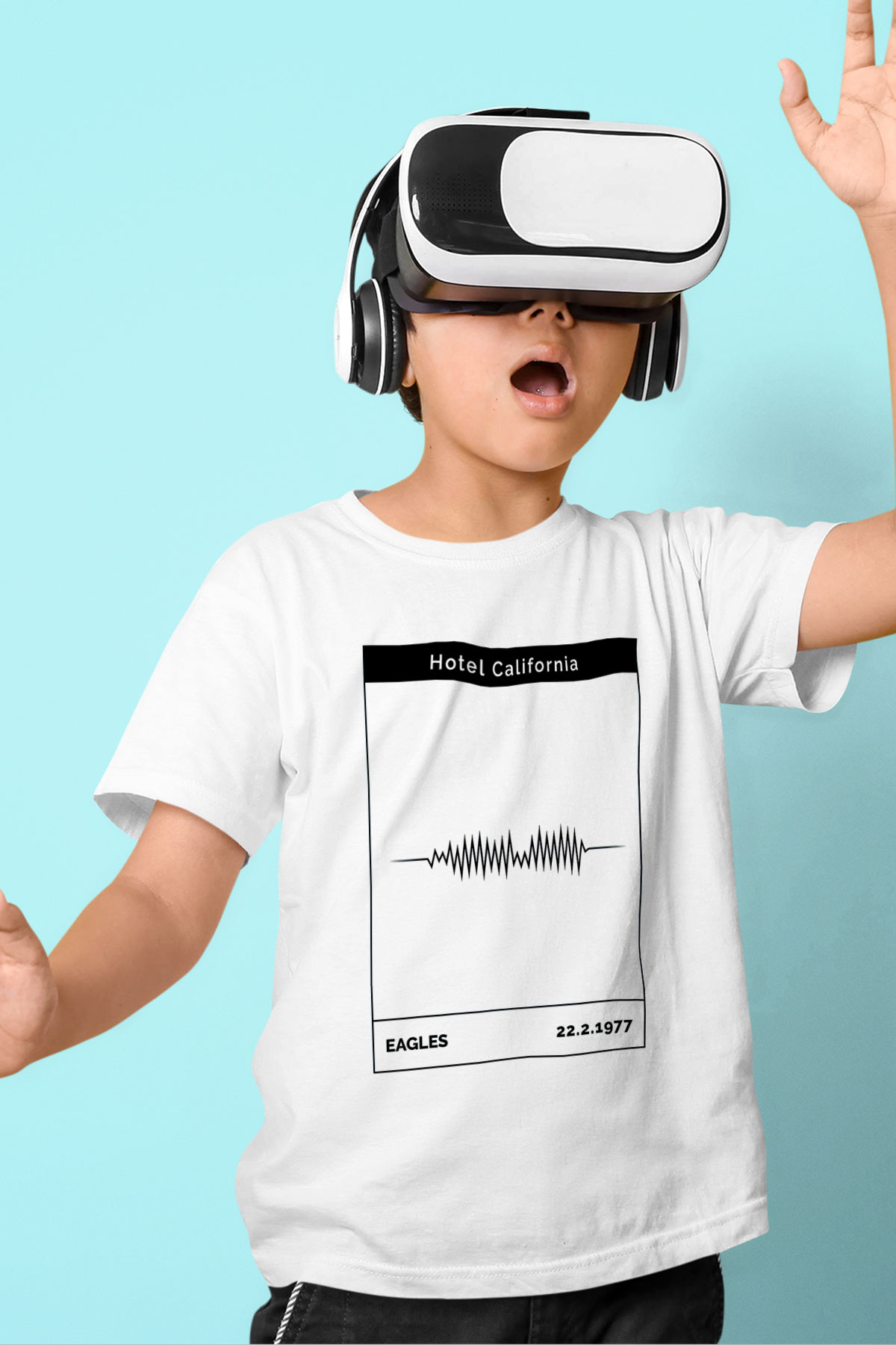 Eagles Baskılı Beyaz Unisex Beyaz Çocuk Tişört - Tshirt