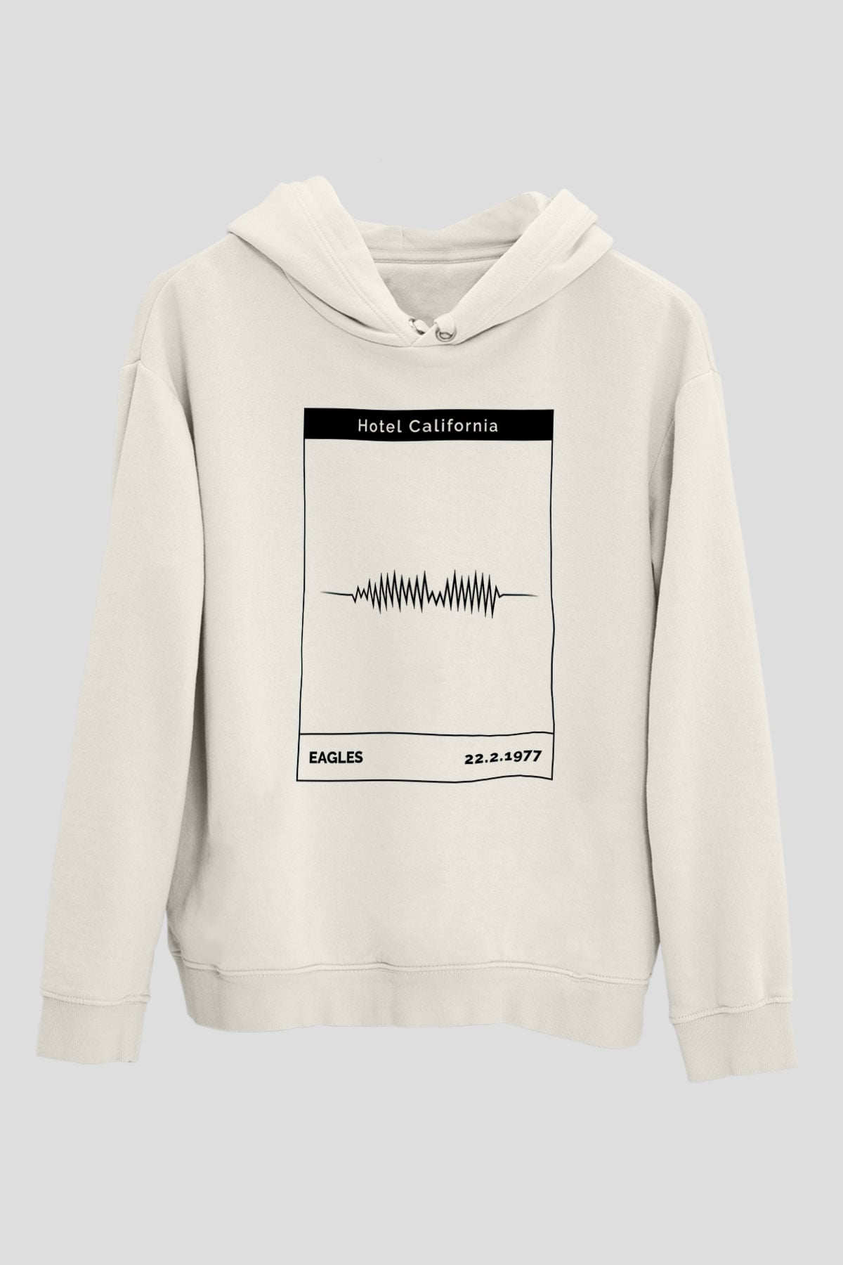 Eagles Baskılı Beyaz Unisex Kapüşonlu Sweatshirt