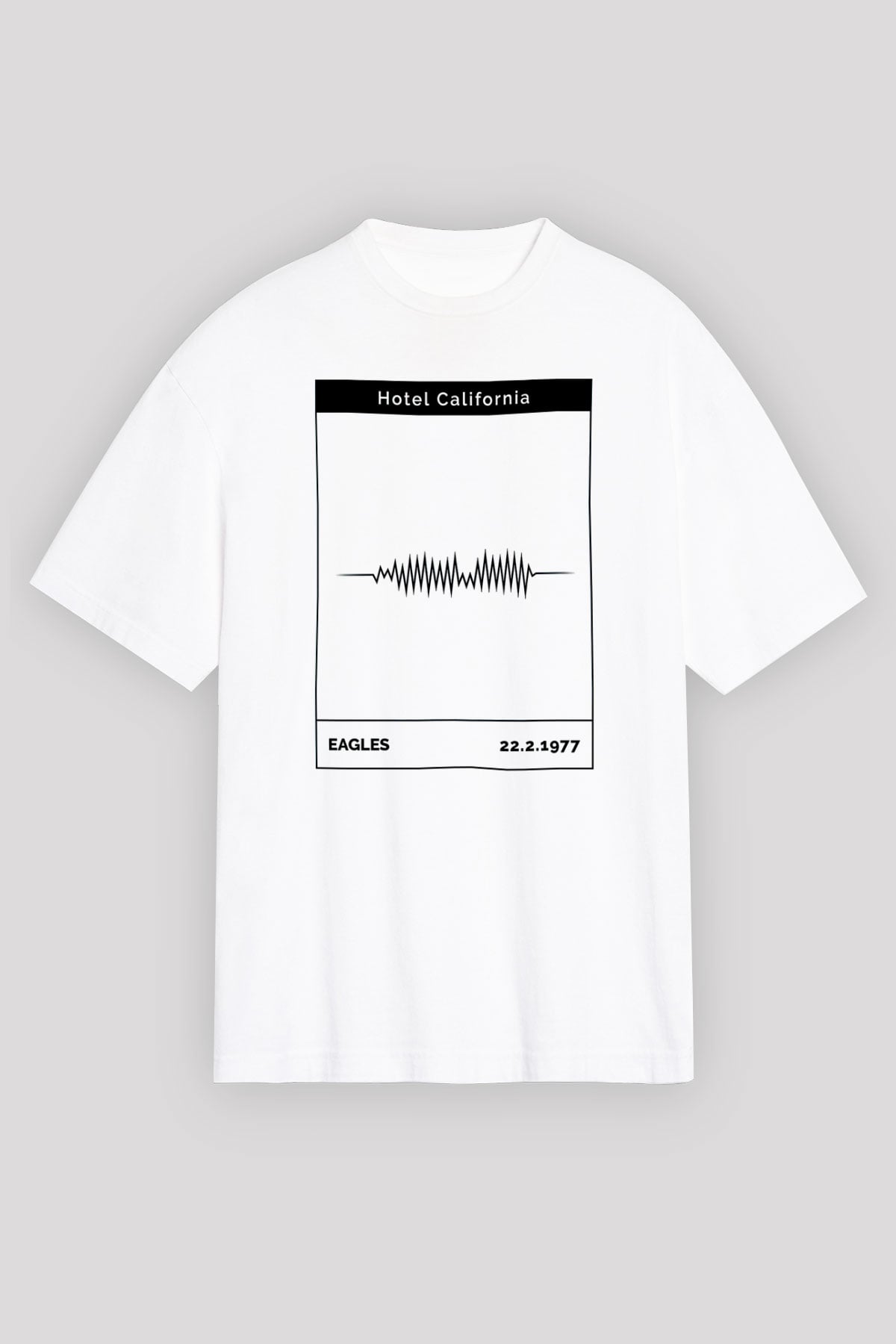 Eagles Baskılı Beyaz Unisex Oversize Tişört - Tshirt