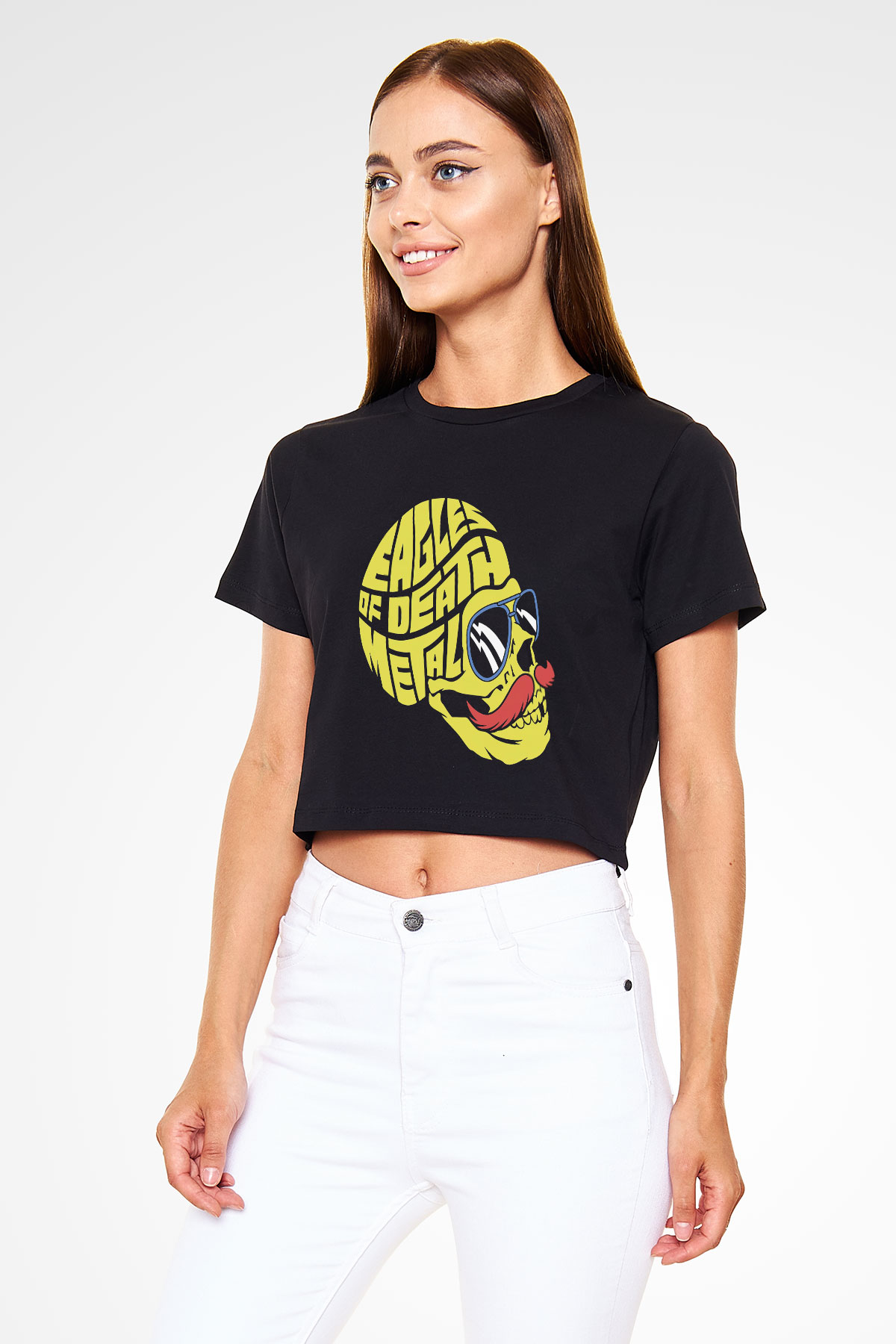 Eagles of Death Metal Siyah Crop Top Tişört
